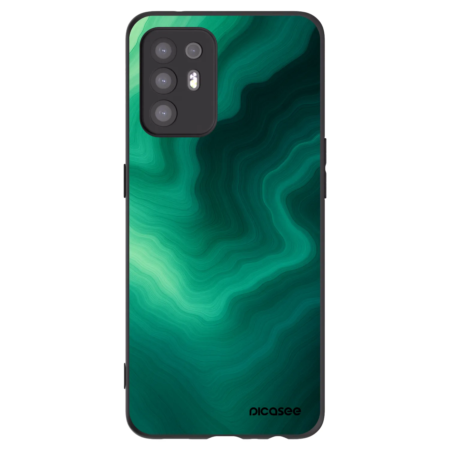 Picasee Μαύρη θήκη σιλικόνης για OPPO A94 5G - Malachite