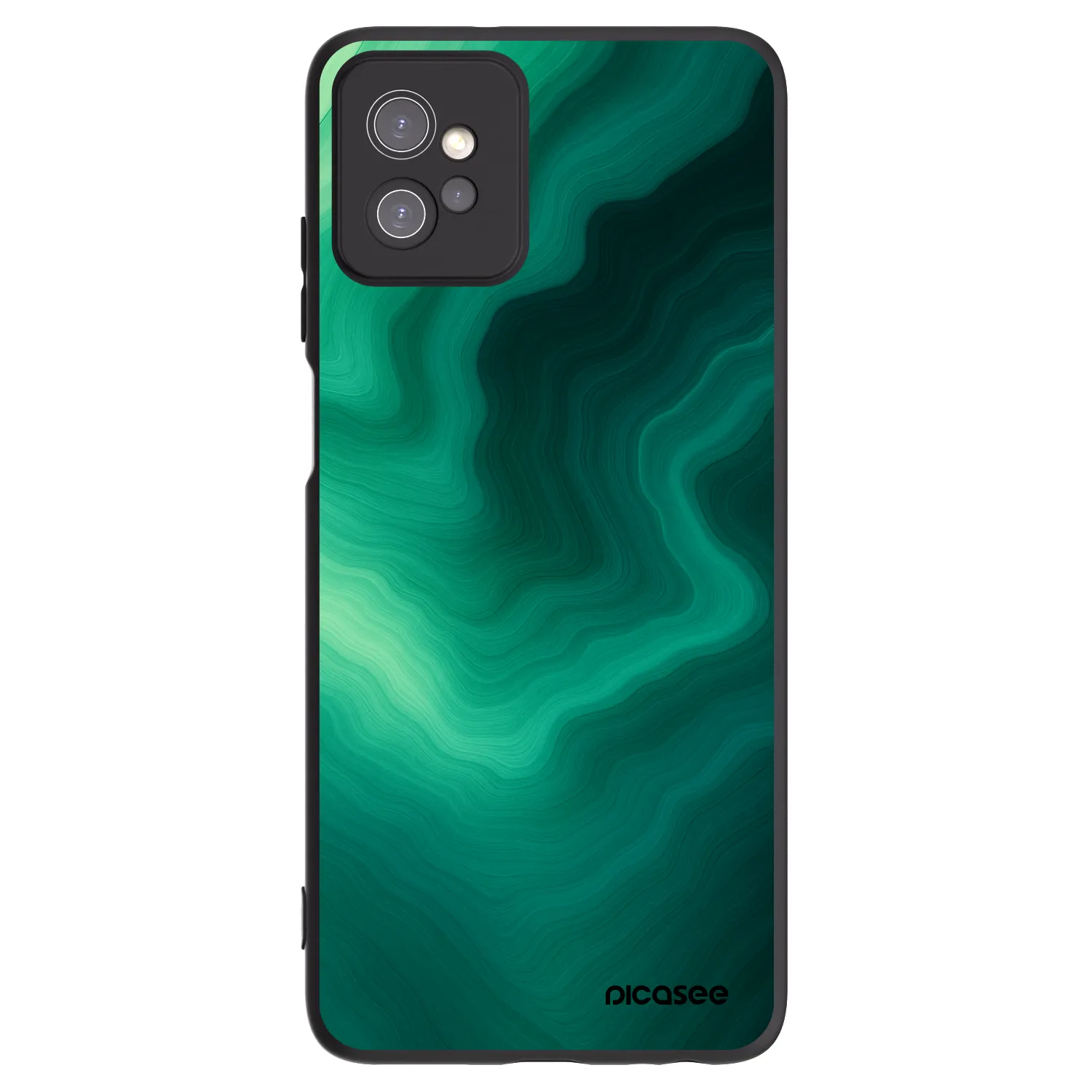 Picasee Μαύρη θήκη σιλικόνης για Motorola Moto G32 - Malachite