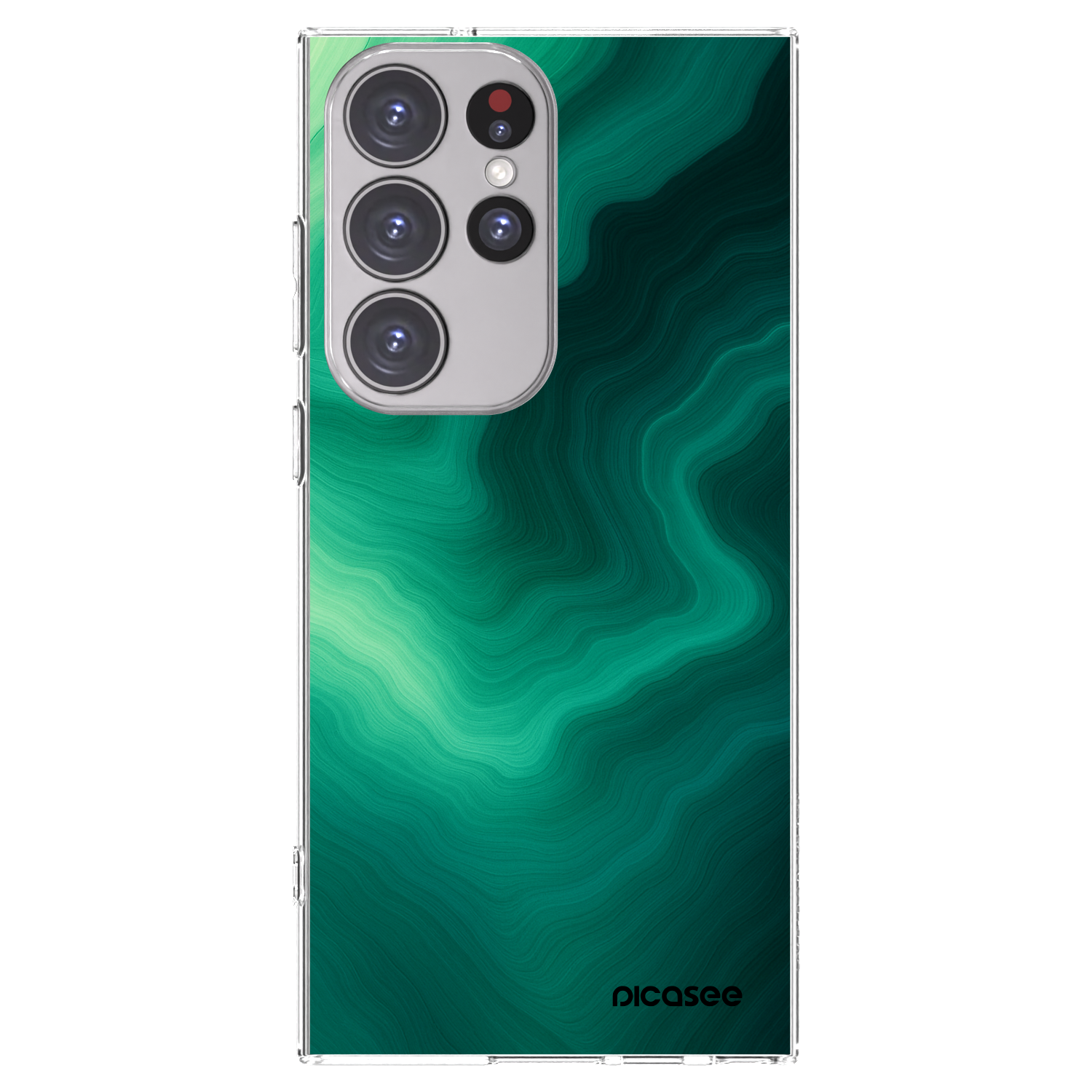 Picasee διαφανής θήκη σιλικόνης Samsung Galaxy S23 Ultra 5G - Malachite