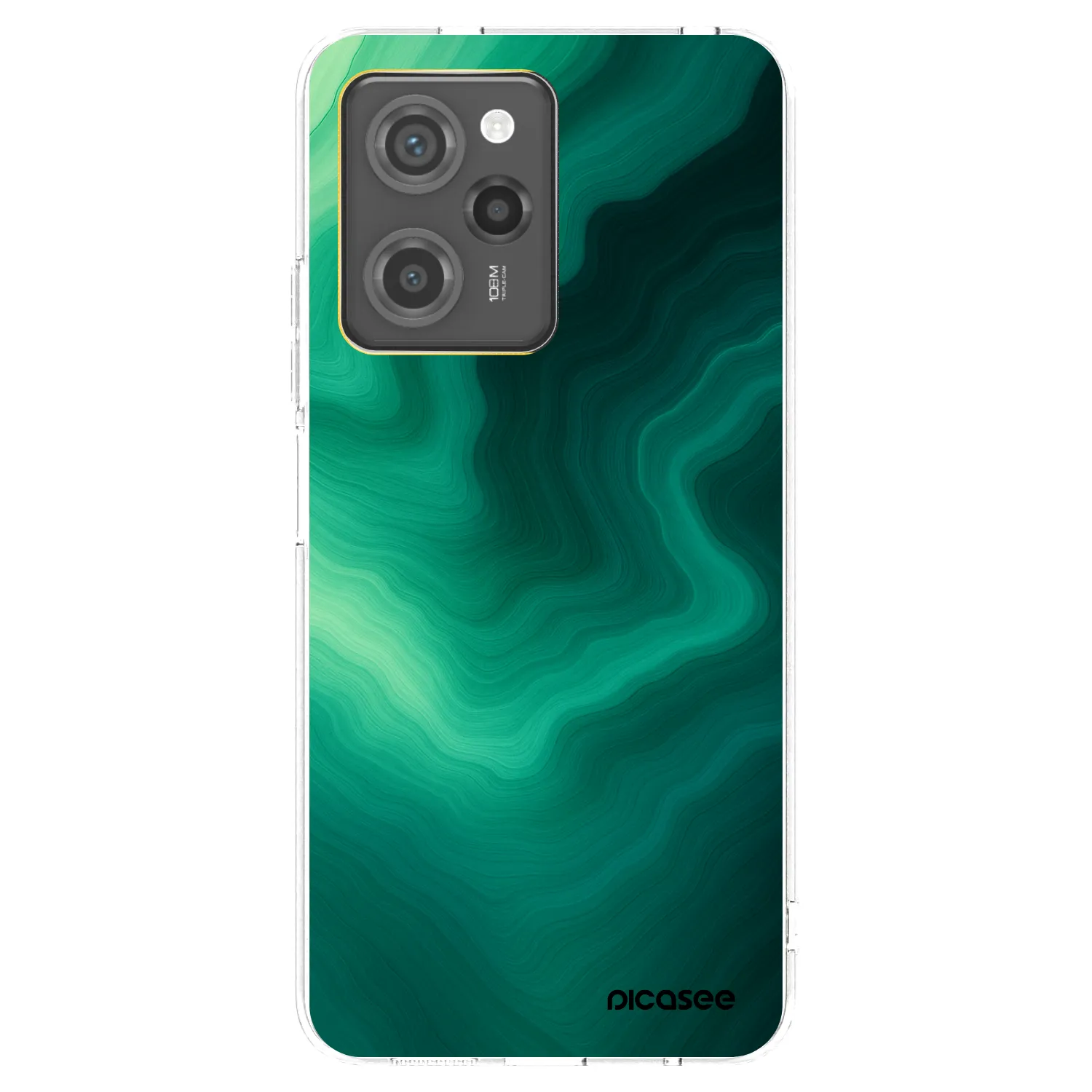Picasee Μαύρη θήκη σιλικόνης για Xiaomi Poco X5 Pro - Malachite