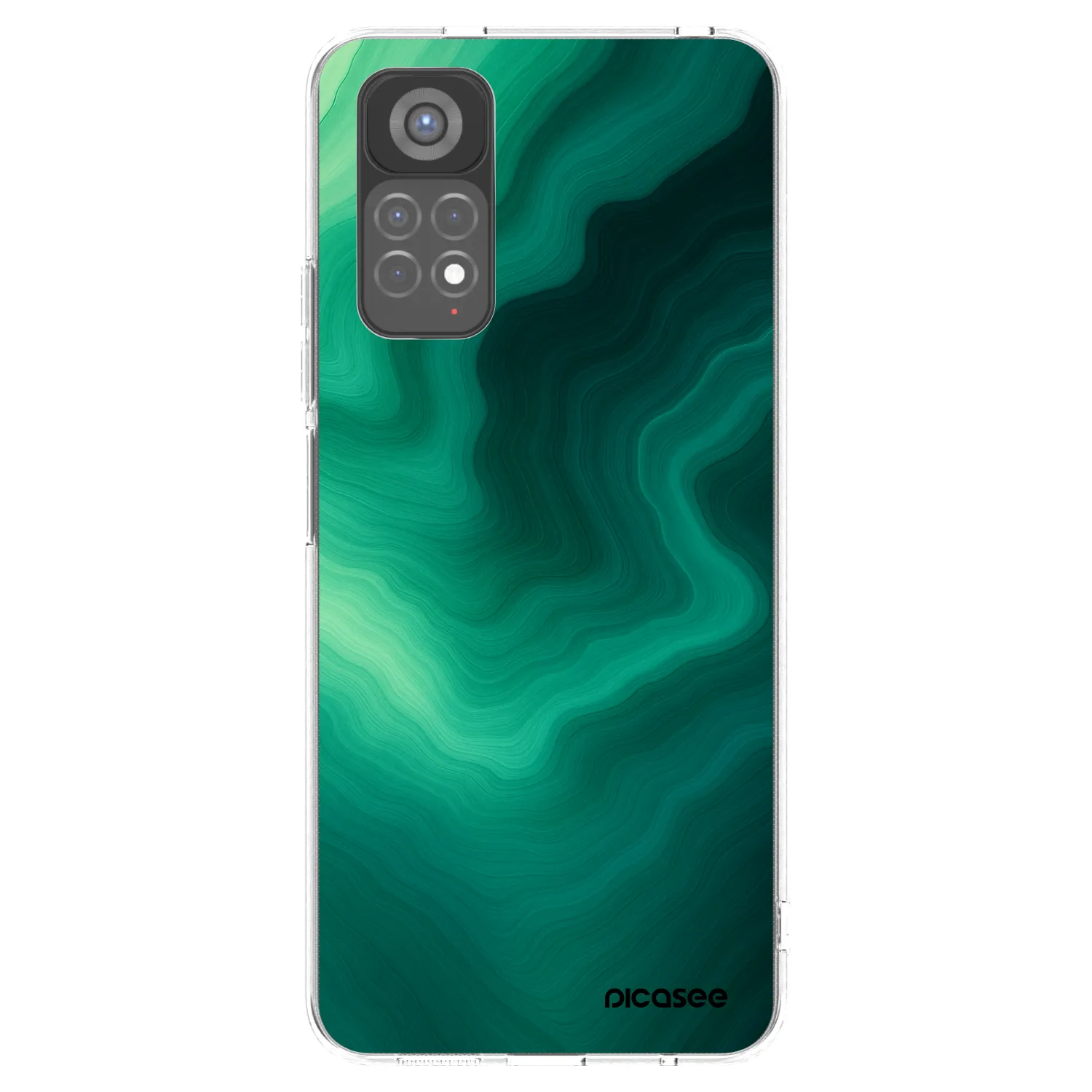 Picasee διαφανής θήκη σιλικόνης Xiaomi Redmi Note 11S 5G - Malachite