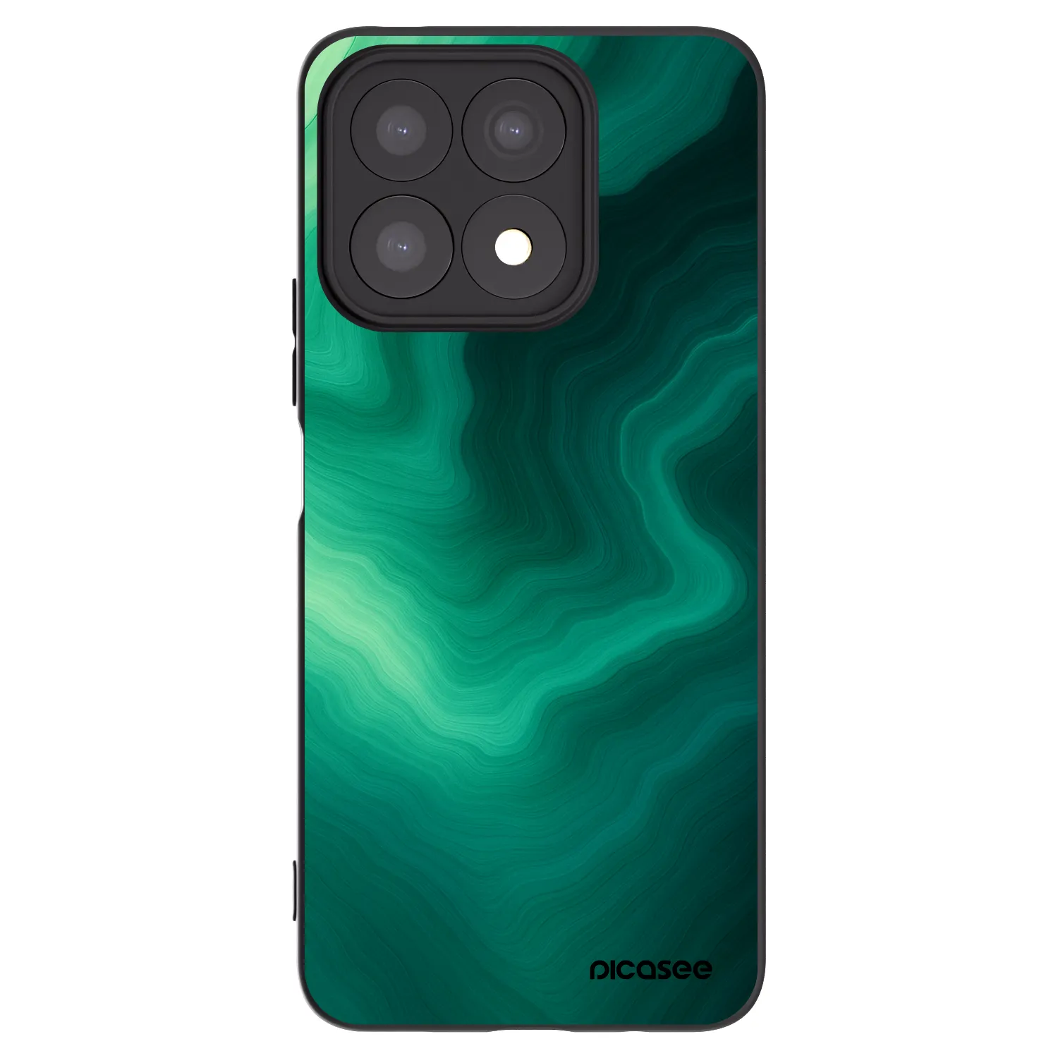 Picasee Μαύρη θήκη σιλικόνης για Honor X8a - Malachite