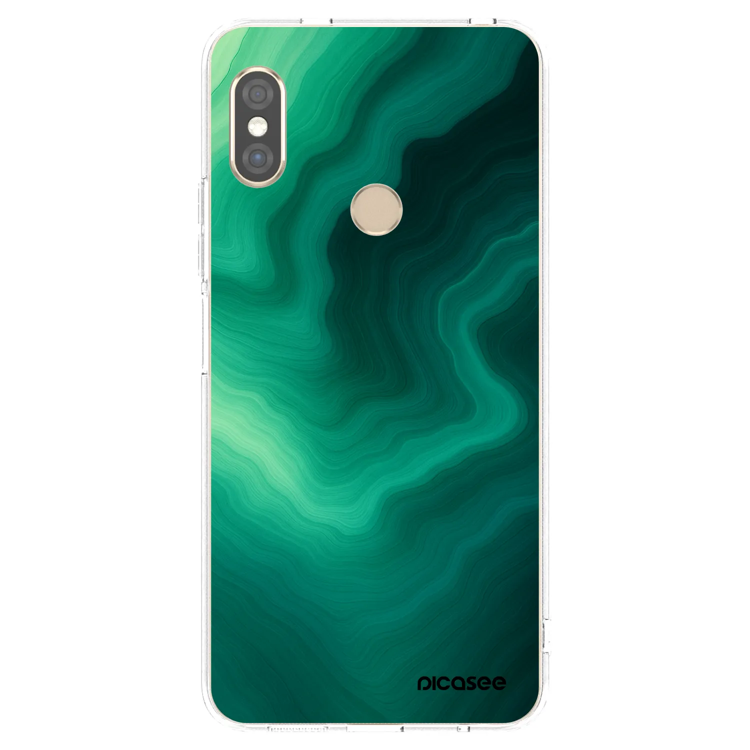 Picasee διαφανής θήκη σιλικόνης Xiaomi Redmi Note 5 Global - Malachite