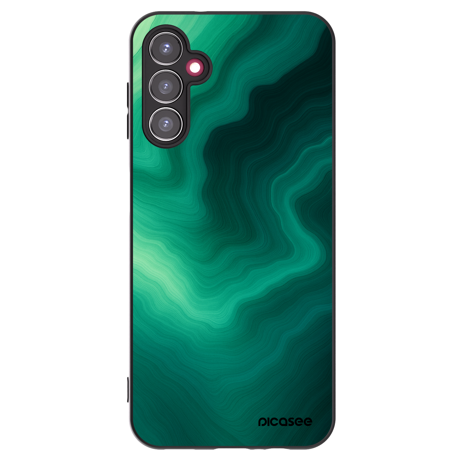 Picasee Μαύρη θήκη σιλικόνης για Samsung Galaxy A14 4G A145R - Malachite