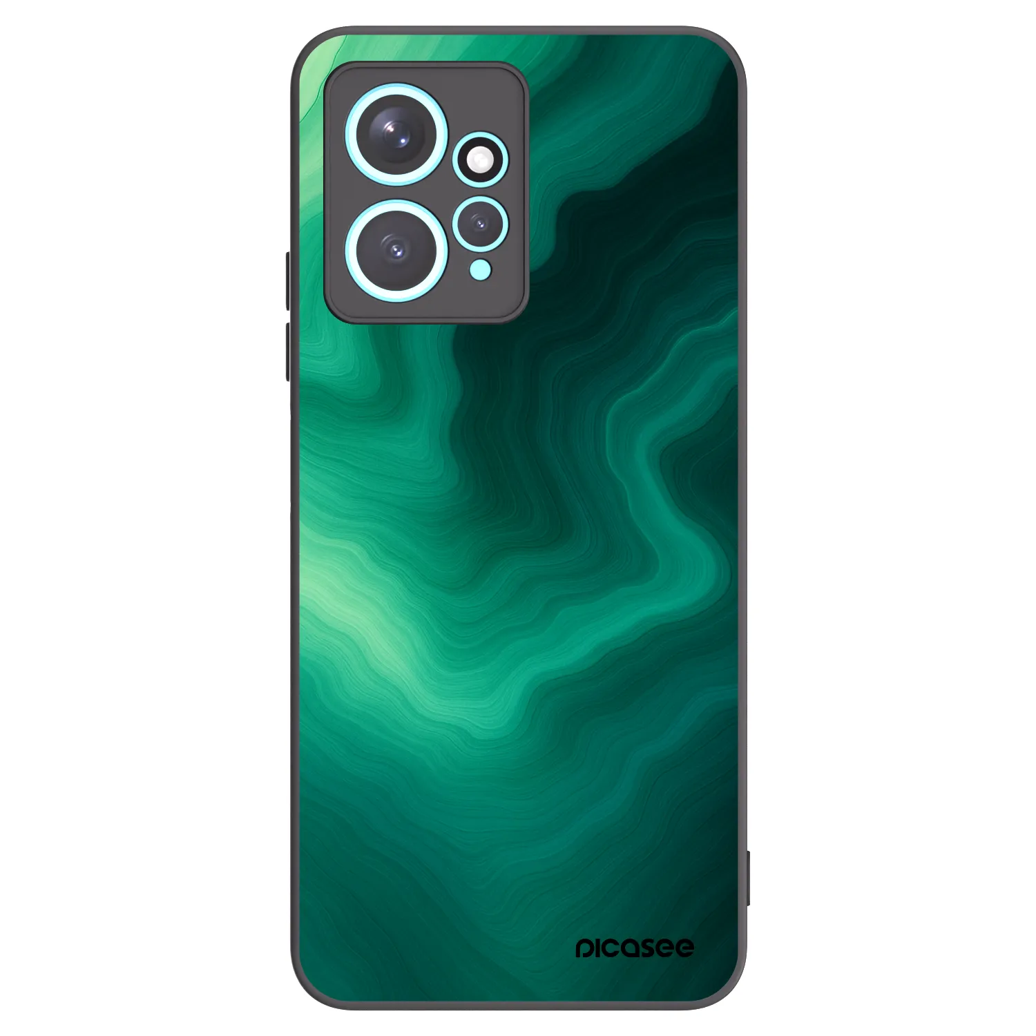 Picasee Μαύρη θήκη σιλικόνης για Xiaomi Redmi Note 12 4G - Malachite
