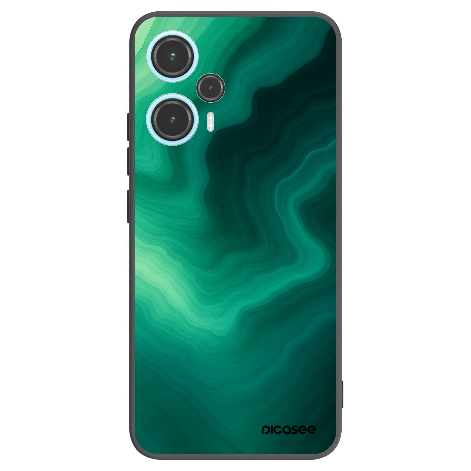 Picasee Μαύρη θήκη σιλικόνης για Xiaomi Poco F5 - Malachite