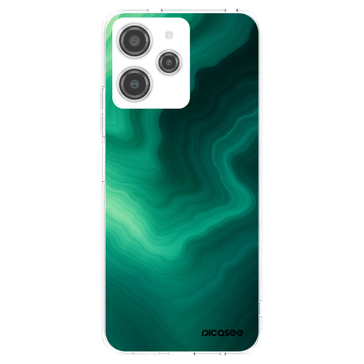 Picasee διαφανής θήκη σιλικόνης Xiaomi Redmi 12 4G - Malachite