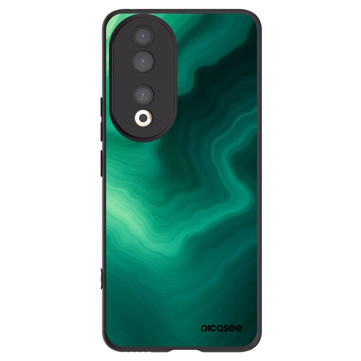 Picasee Μαύρη θήκη σιλικόνης για Honor 90 5G - Malachite