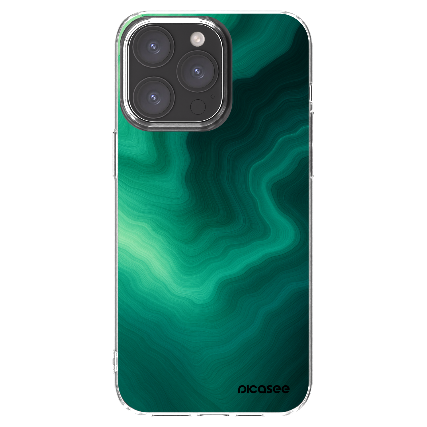 Picasee διαφανής θήκη σιλικόνης Apple iPhone 15 Pro Max - Malachite