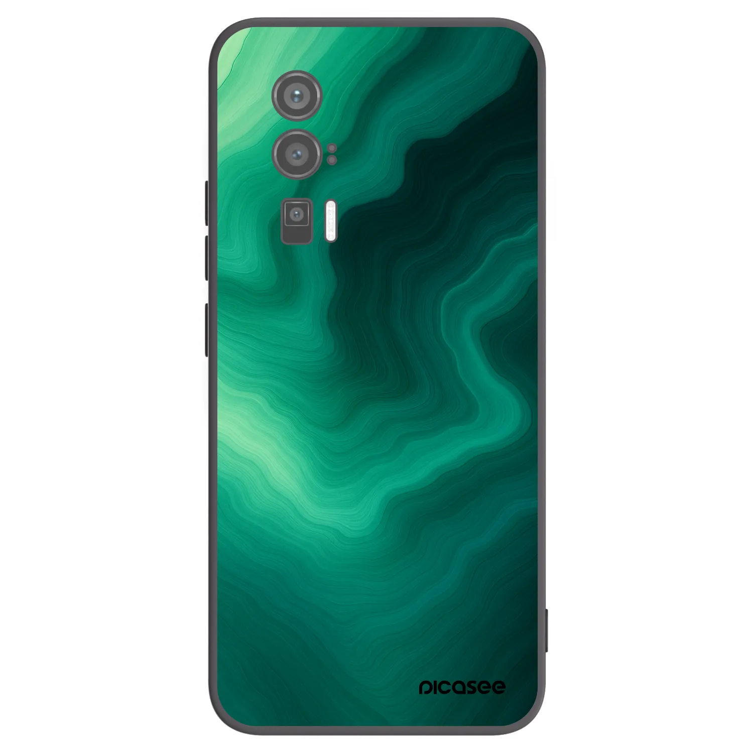 Picasee Μαύρη θήκη σιλικόνης για Xiaomi Poco F5 Pro 5G - Malachite