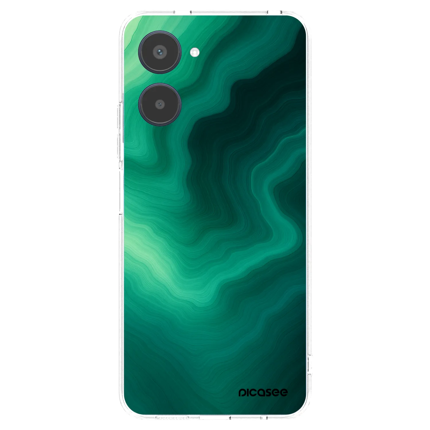 Picasee διαφανής θήκη σιλικόνης Realme 10 4G - Malachite