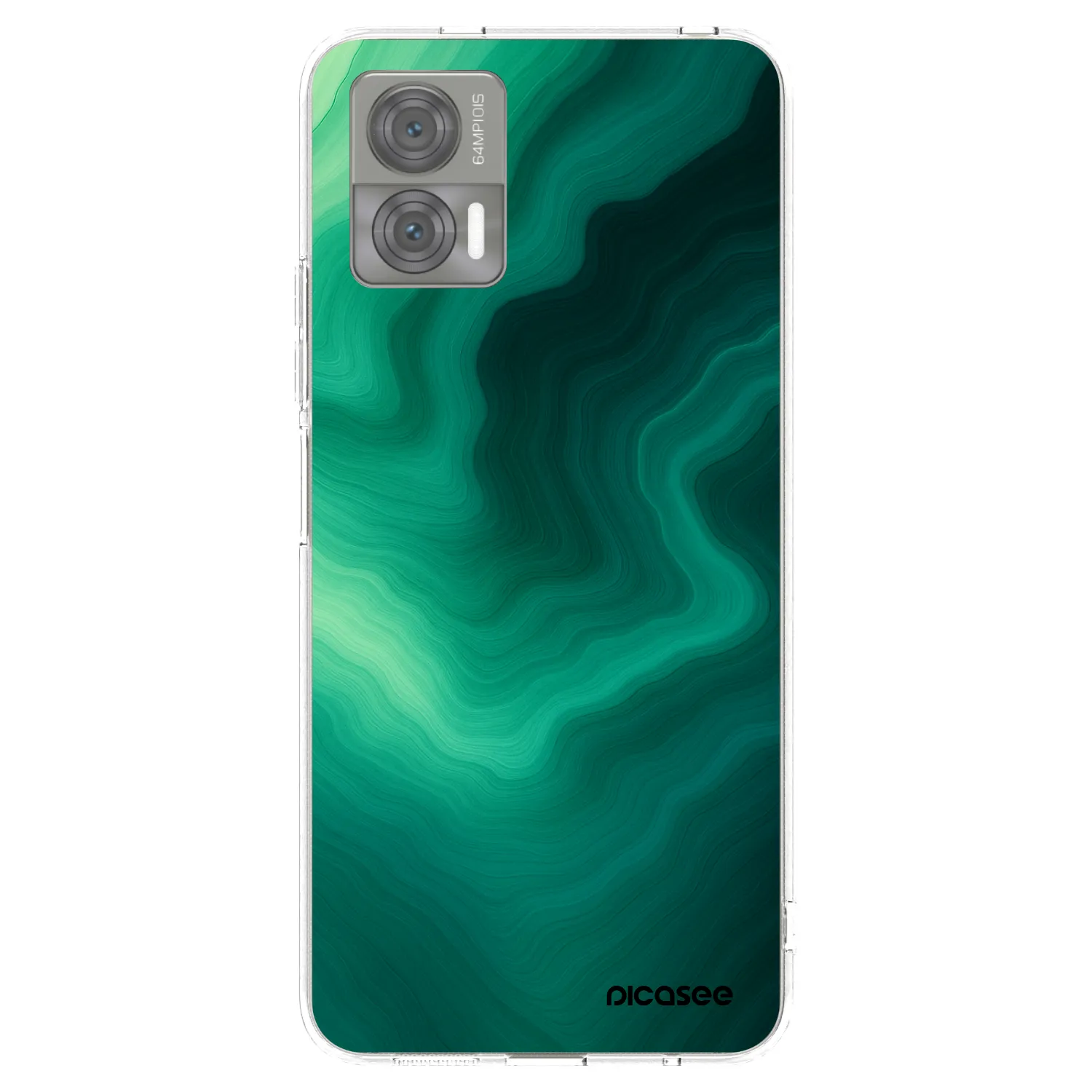 Picasee διαφανής θήκη σιλικόνης Motorola Edge 30 Neo - Malachite