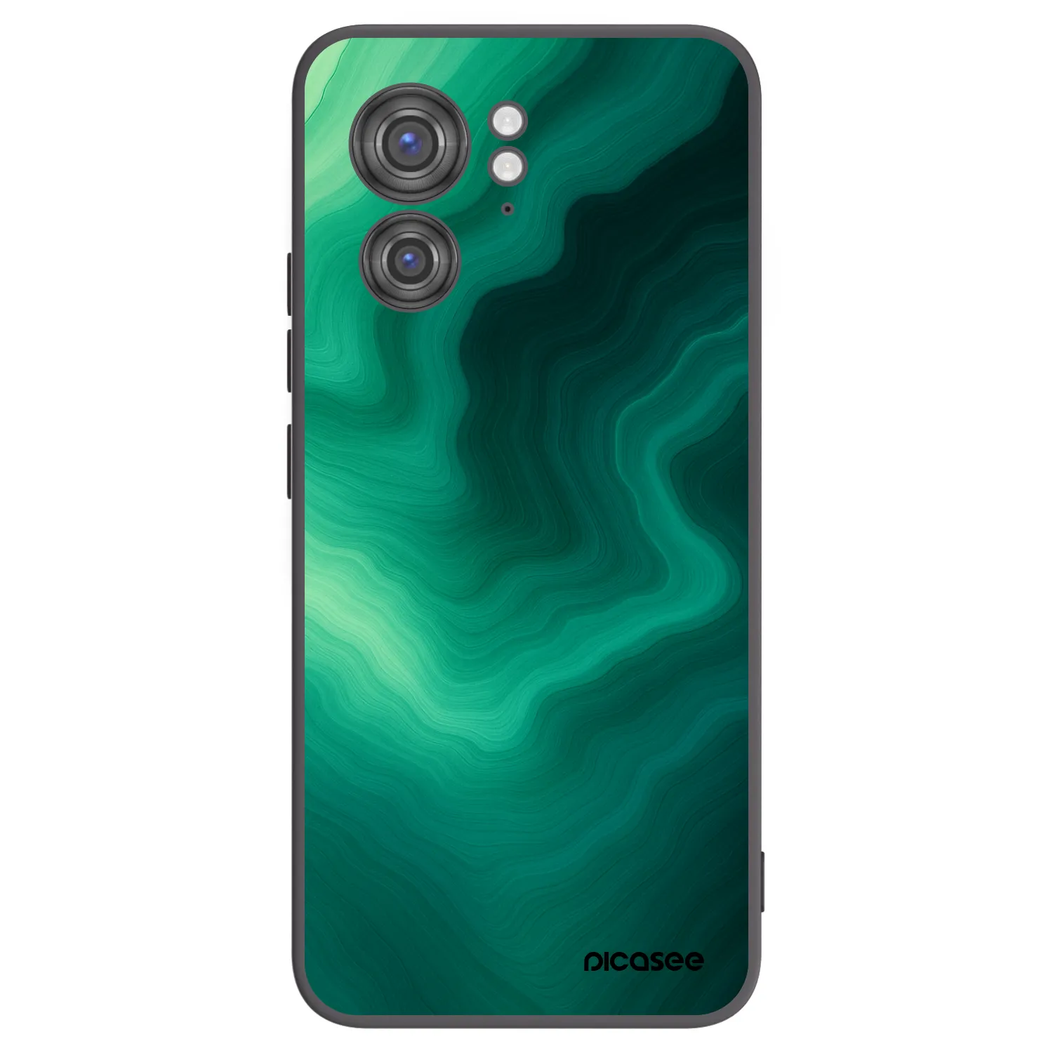 Picasee Μαύρη θήκη σιλικόνης για Motorola Edge 40 - Malachite