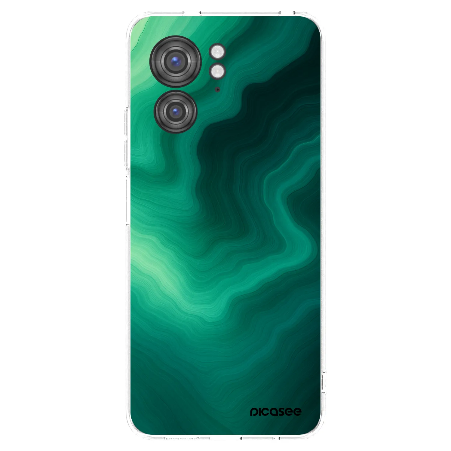 Picasee διαφανής θήκη σιλικόνης Motorola Edge 40 - Malachite