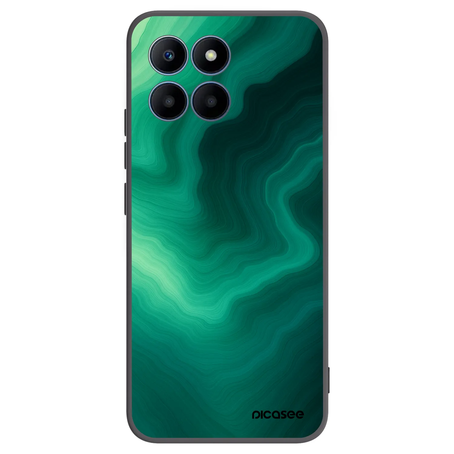 Picasee Μαύρη θήκη σιλικόνης για Honor 70 Lite - Malachite