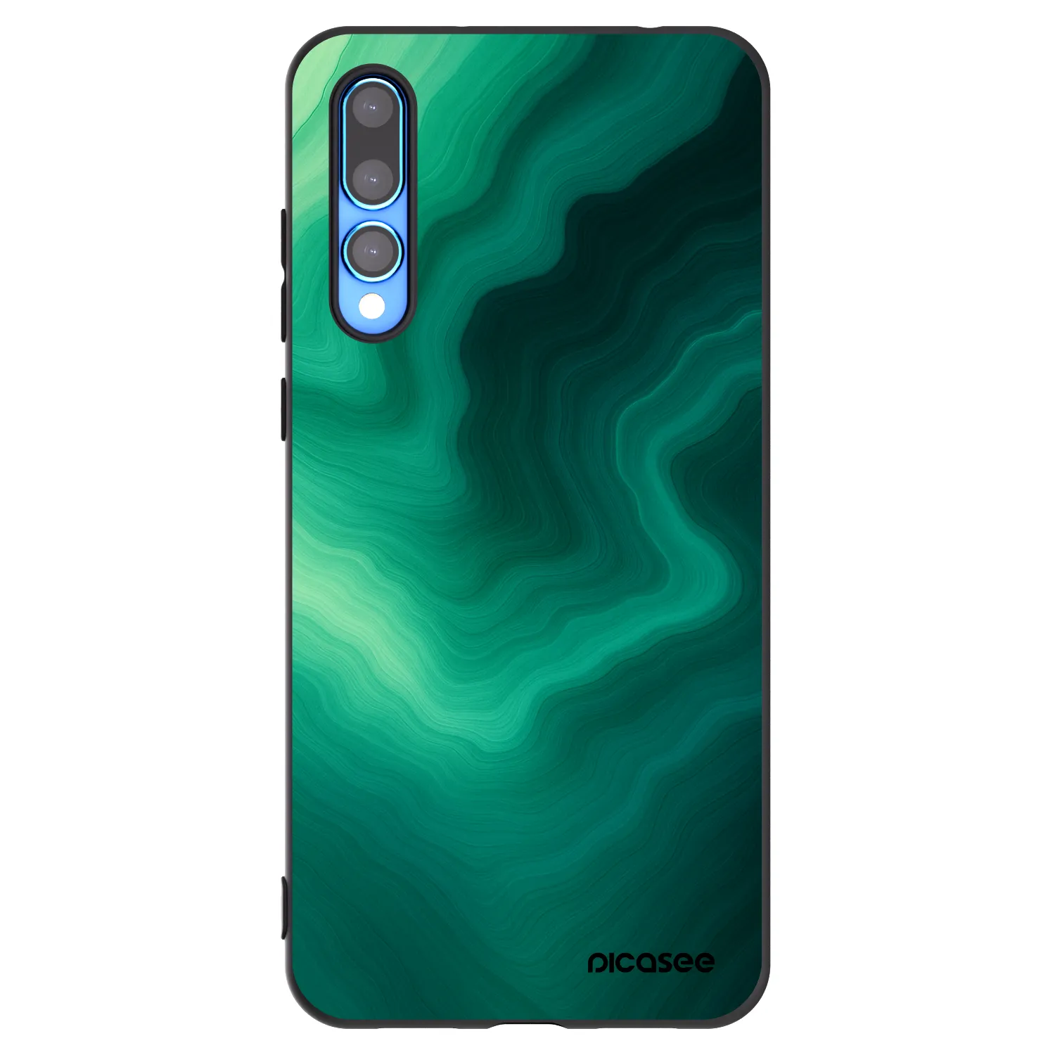 Picasee Μαύρη θήκη σιλικόνης για Huawei P20 Pro - Malachite