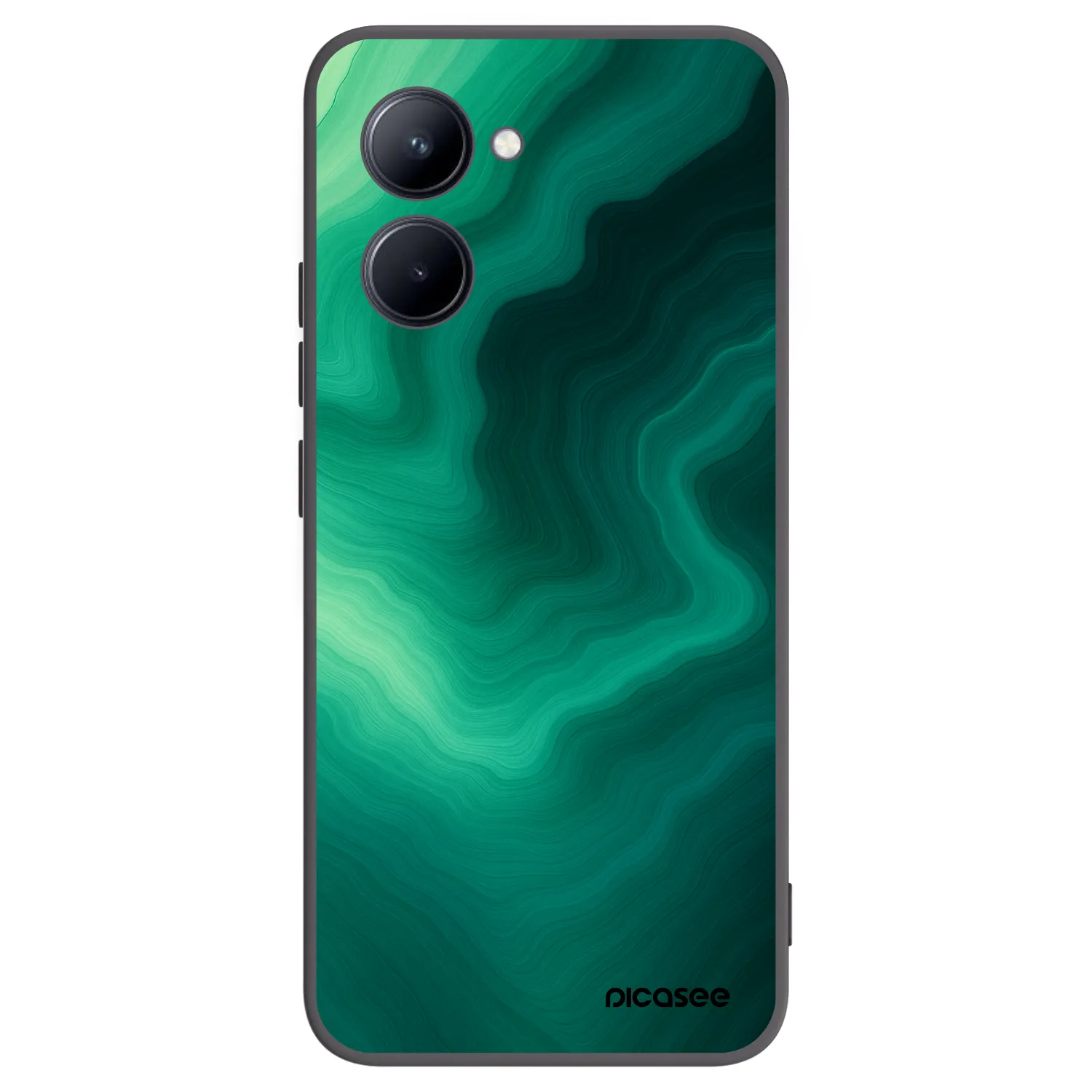 Picasee Μαύρη θήκη σιλικόνης για Realme C33 (2023) - Malachite