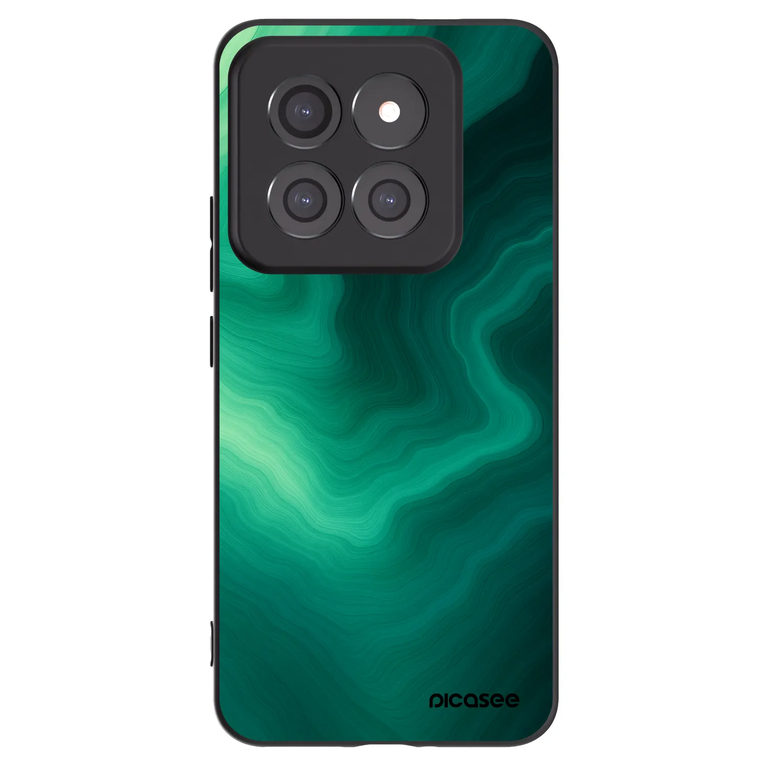 Picasee Μαύρη θήκη σιλικόνης για Xiaomi 14 Pro - Malachite