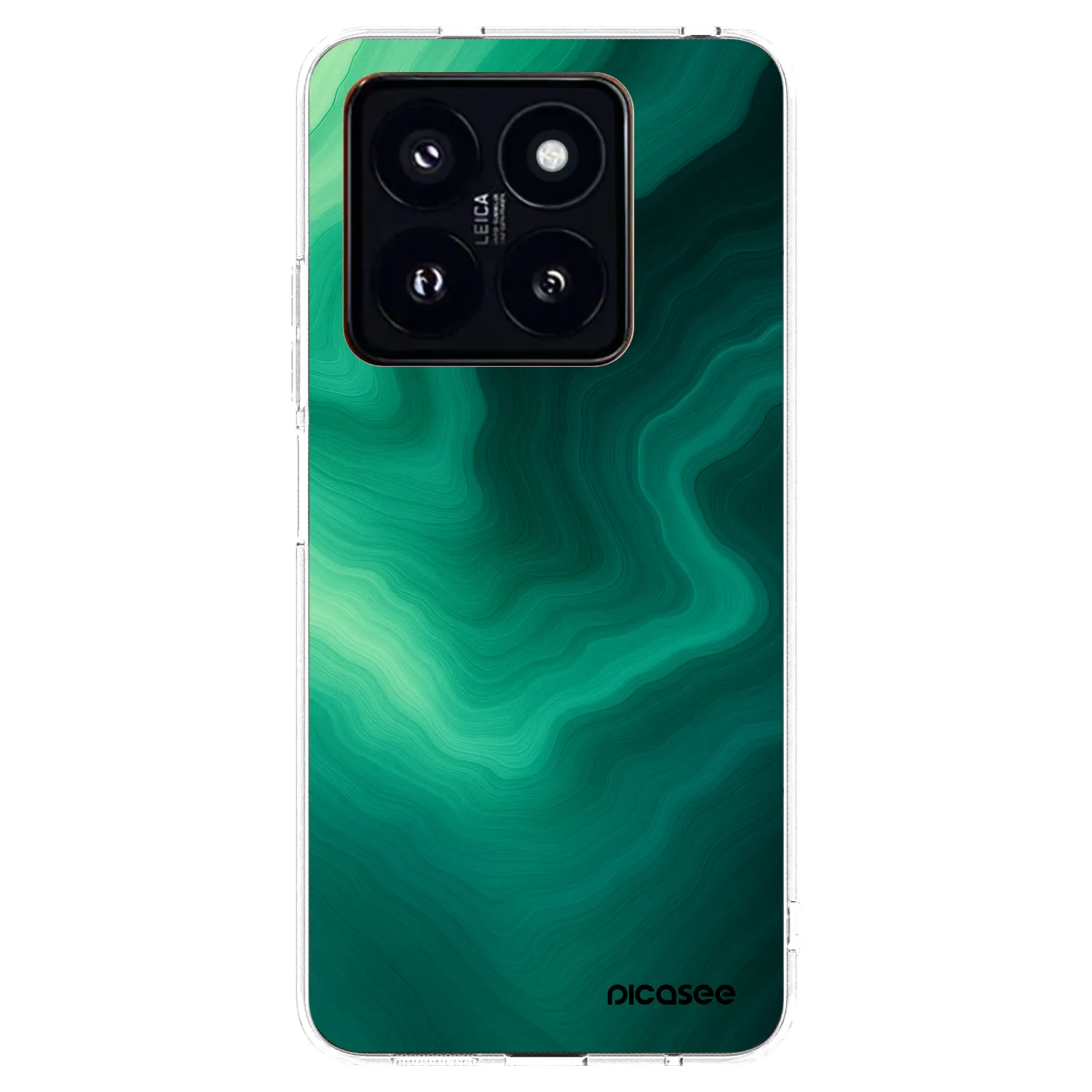Picasee διαφανής θήκη σιλικόνης Xiaomi 14 Pro - Malachite