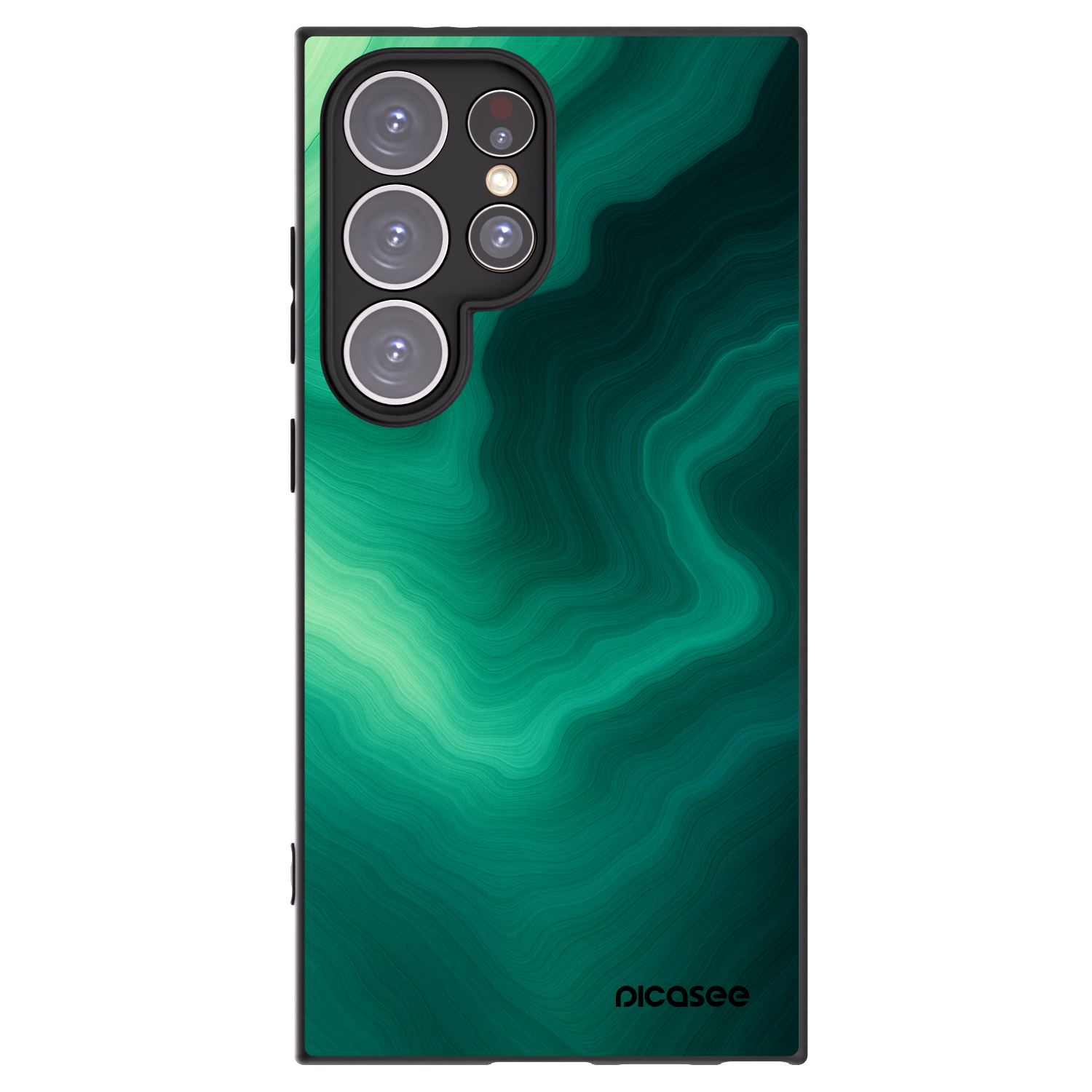 Picasee Μαύρη θήκη σιλικόνης για Samsung Galaxy S24 Ultra S928B 5G - Malachite
