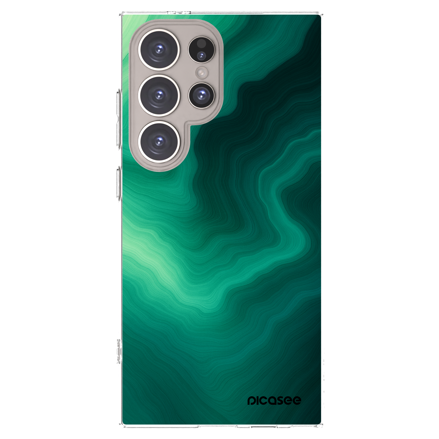 Picasee διαφανής θήκη σιλικόνης Samsung Galaxy S24 Ultra S928B 5G - Malachite