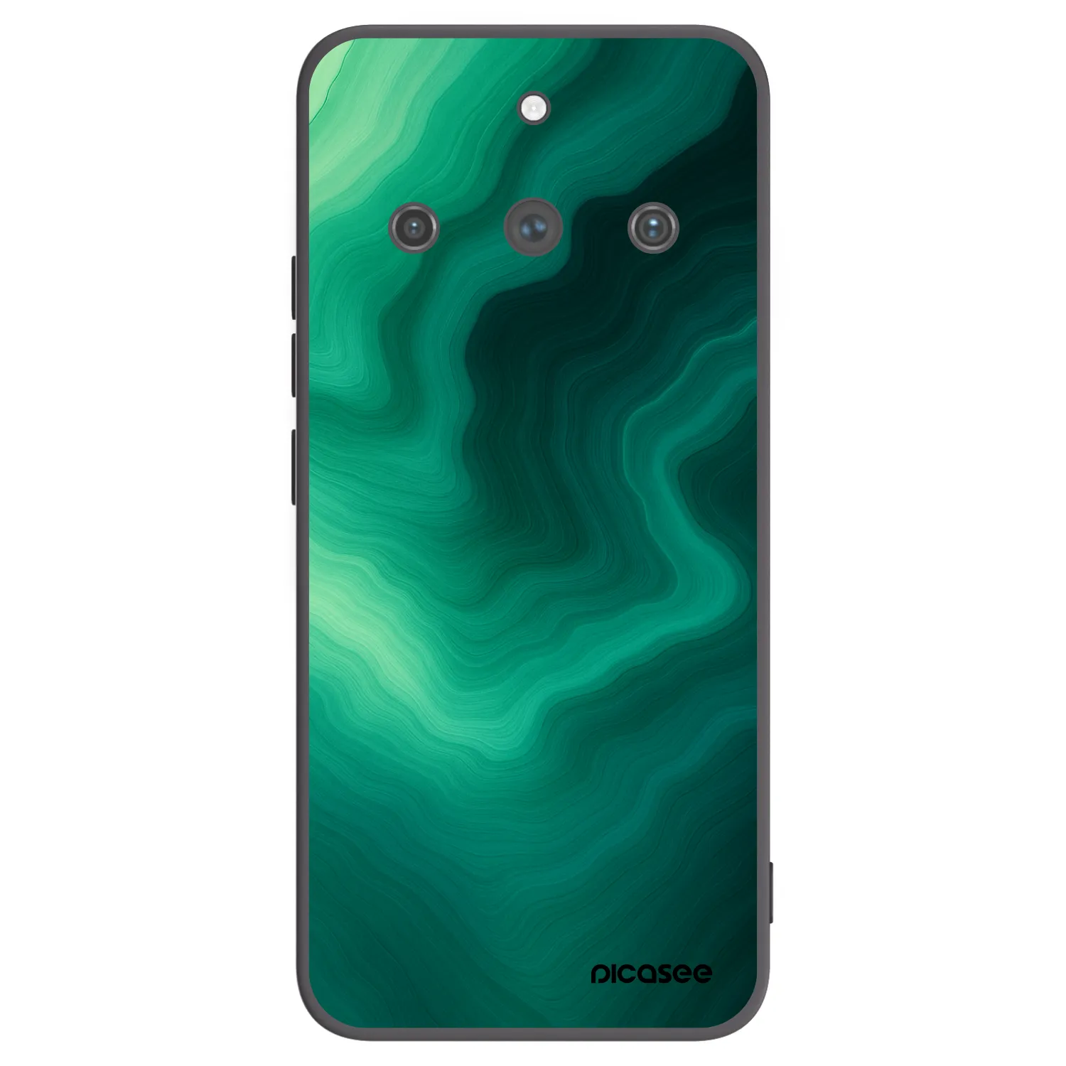 Picasee Μαύρη θήκη σιλικόνης για Realme 11 Pro+ - Malachite