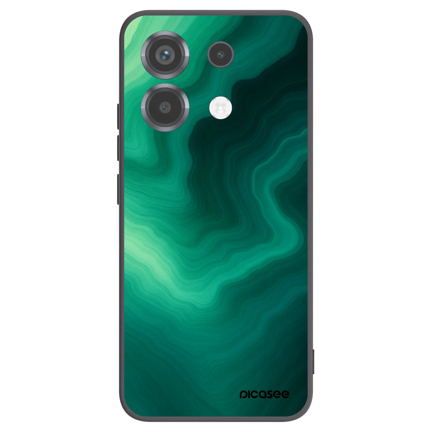 Picasee Μαύρη θήκη σιλικόνης για Xiaomi Poco X6 - Malachite
