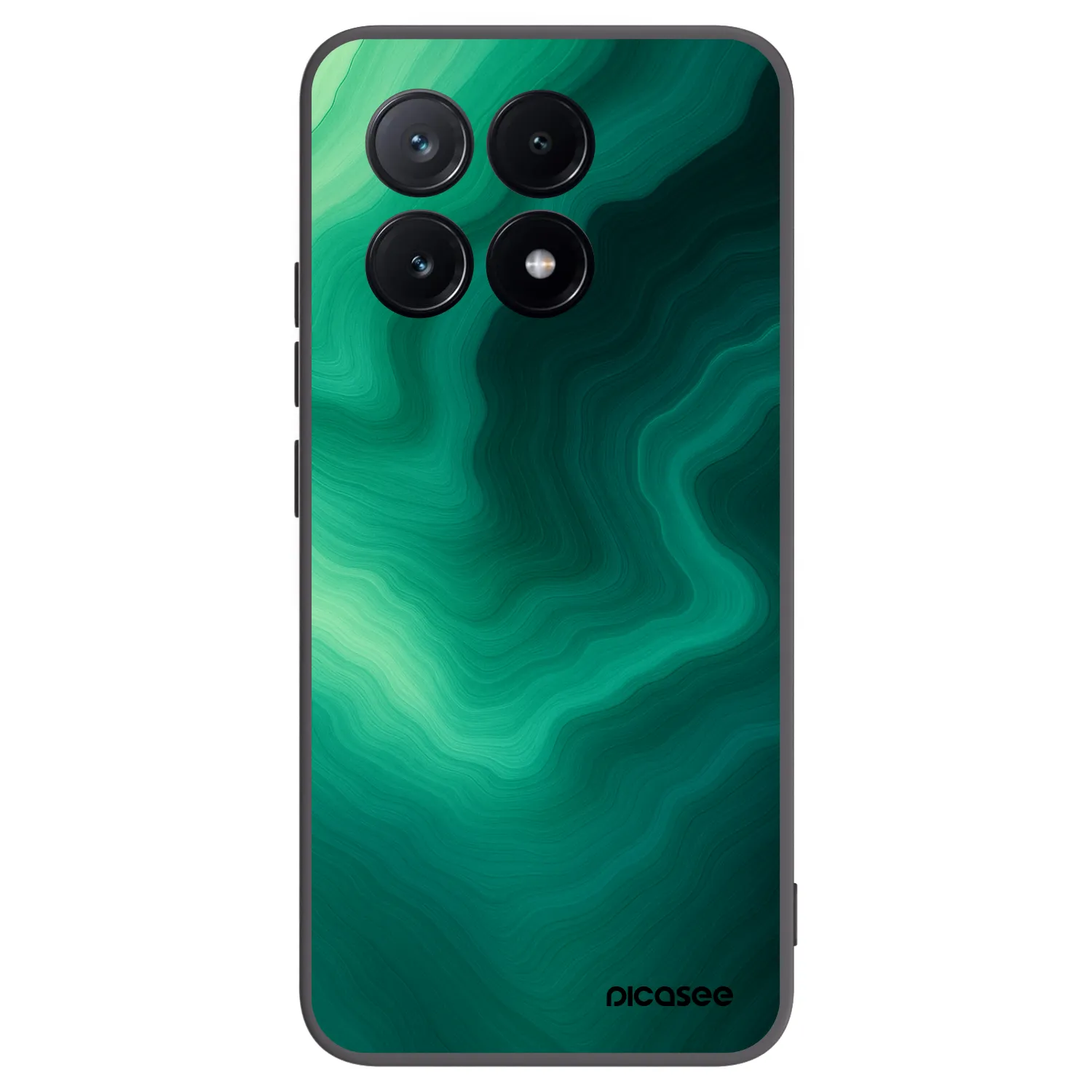 Picasee Μαύρη θήκη σιλικόνης για Xiaomi Poco X6 Pro - Malachite