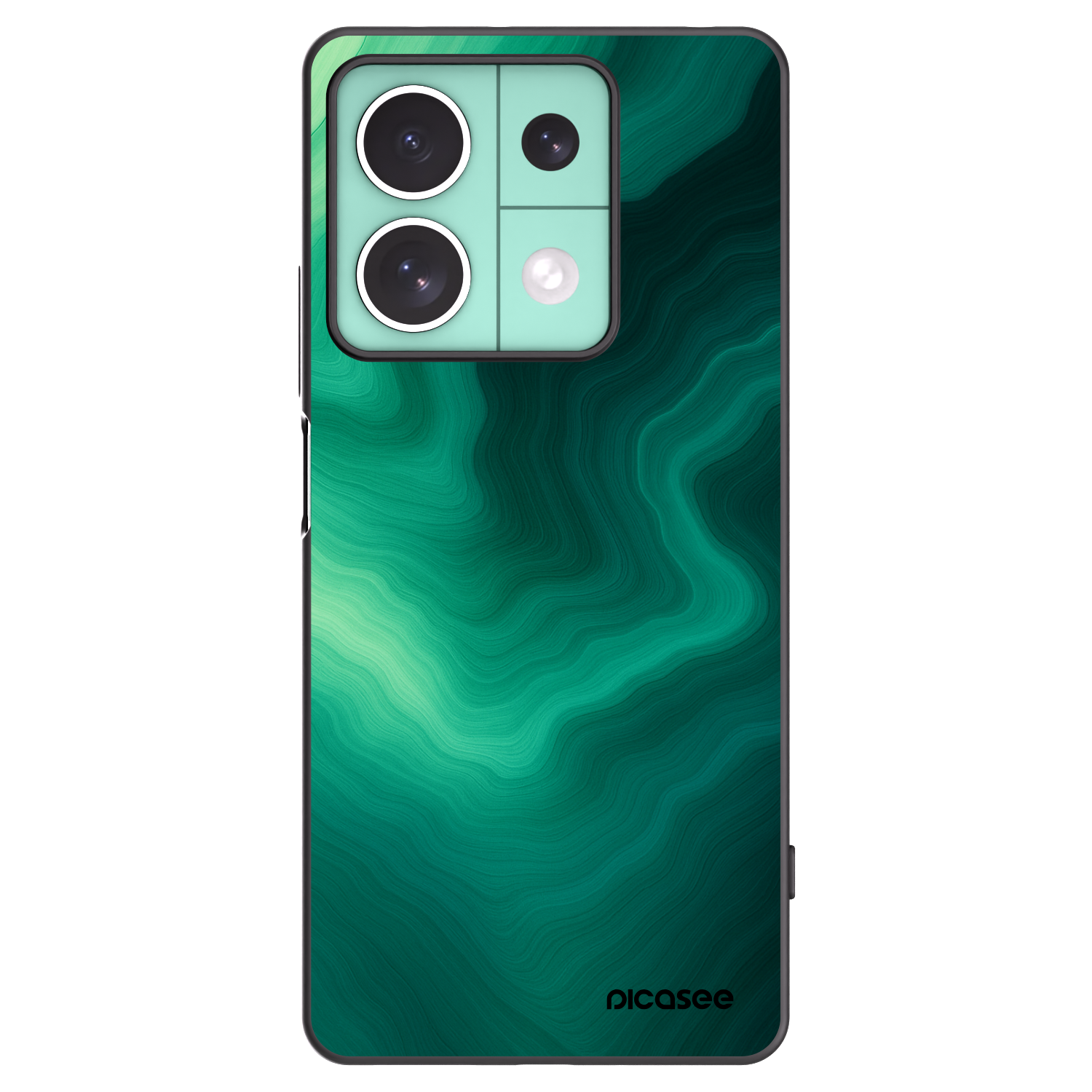 Picasee Μαύρη θήκη σιλικόνης για Xiaomi Redmi Note 13 5G - Malachite