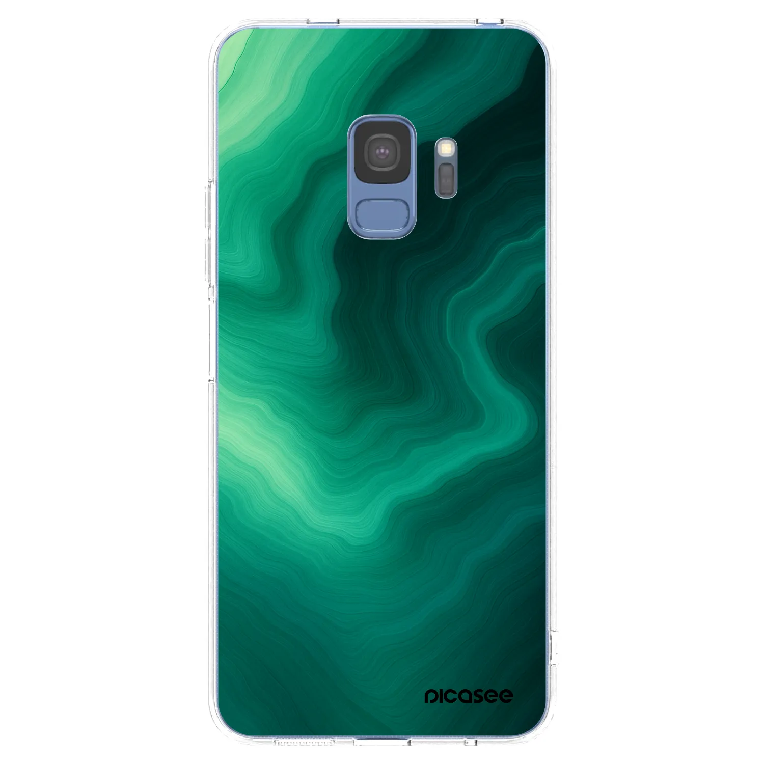 Picasee διαφανής θήκη σιλικόνης Samsung Galaxy S9 G960F - Malachite