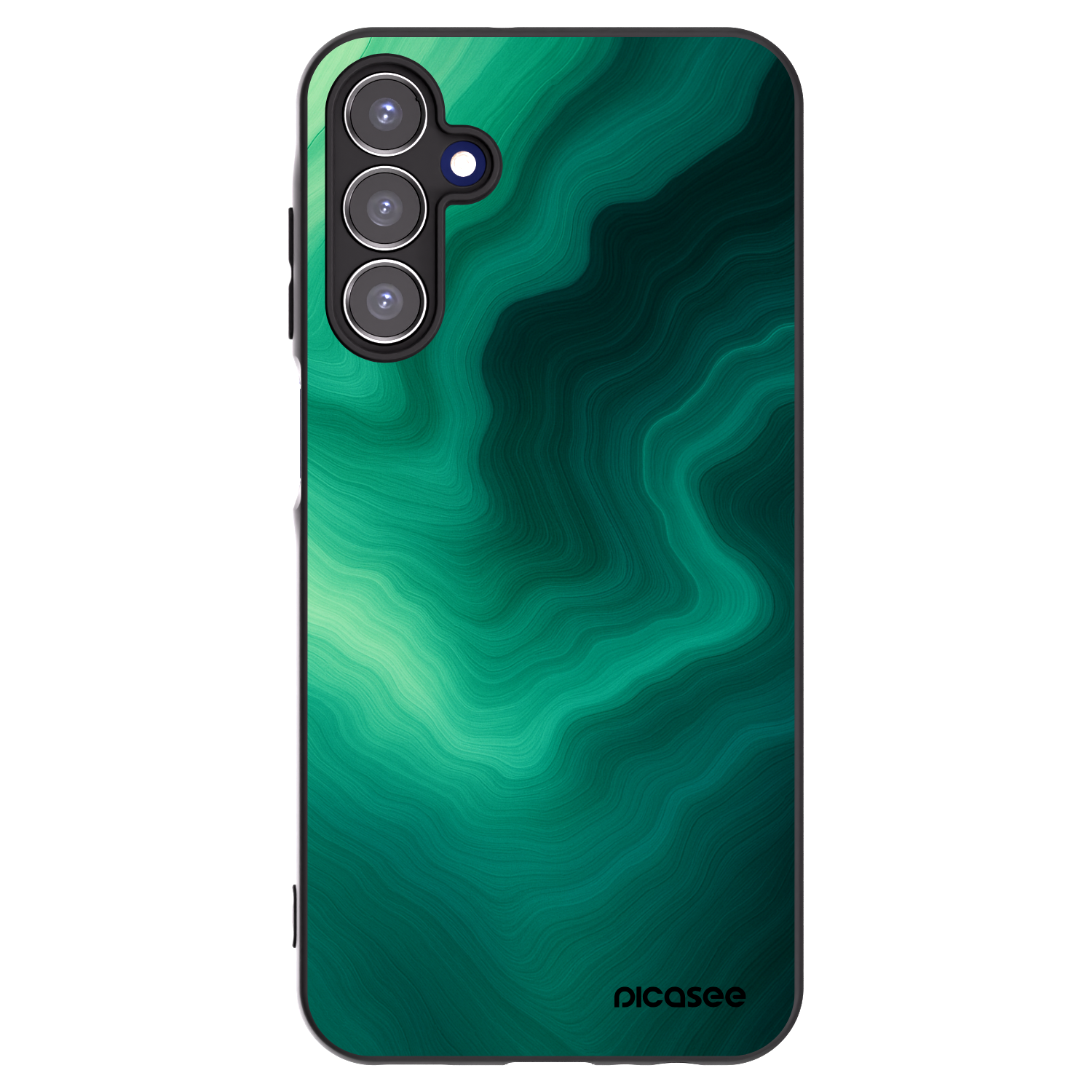 Picasee Μαύρη θήκη σιλικόνης για Samsung Galaxy A15 A155F 4G - Malachite