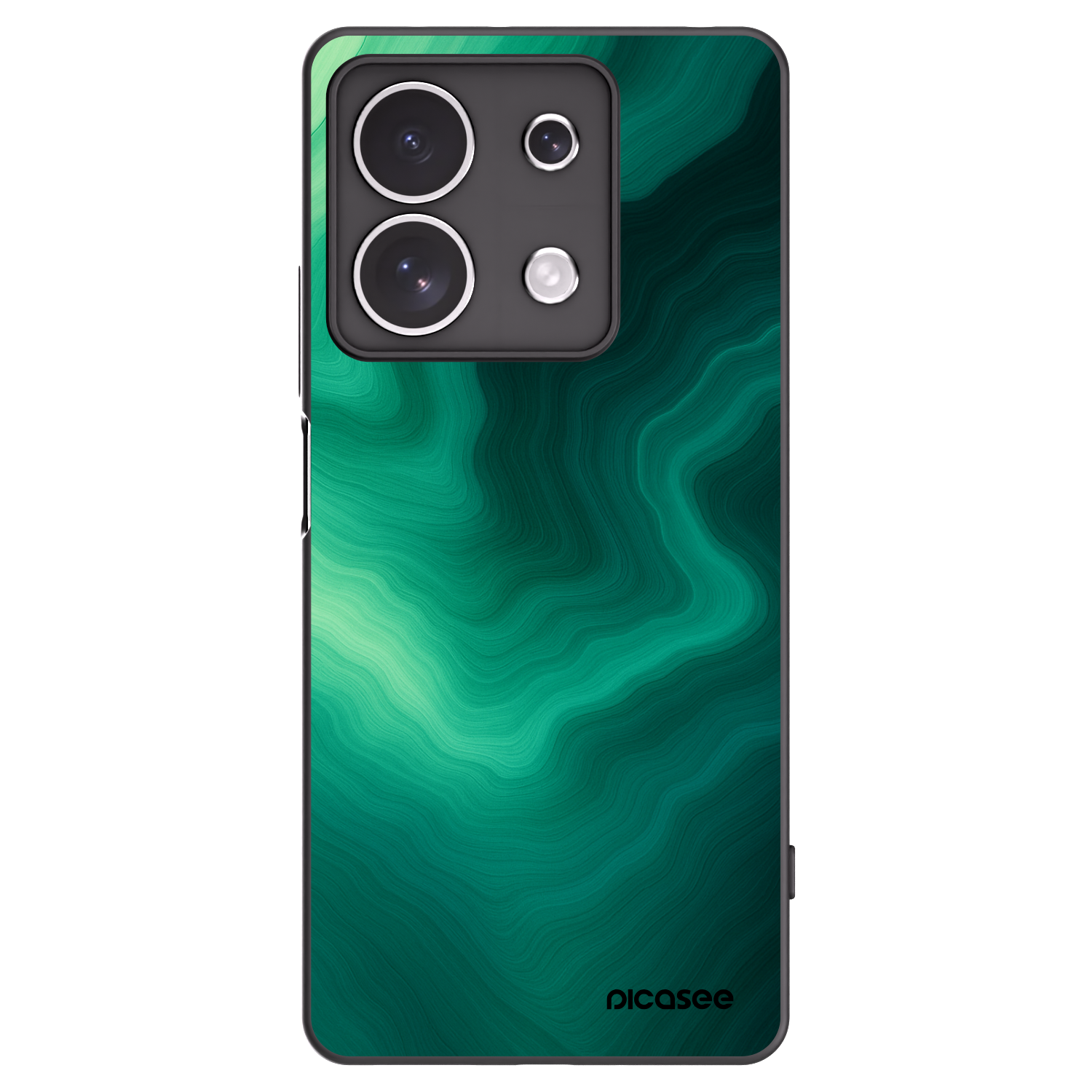 Picasee Μαύρη θήκη σιλικόνης για Xiaomi Redmi Note 13 4G - Malachite