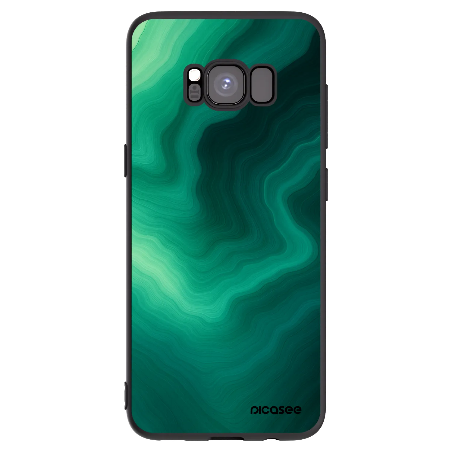 Picasee Μαύρη θήκη σιλικόνης για Samsung Galaxy S8 G950F - Malachite