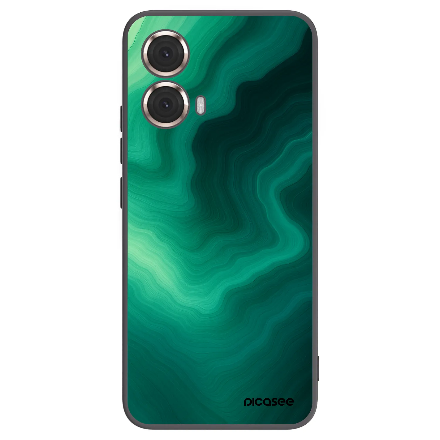 Picasee Μαύρη θήκη σιλικόνης για Motorola Moto G85 - Malachite