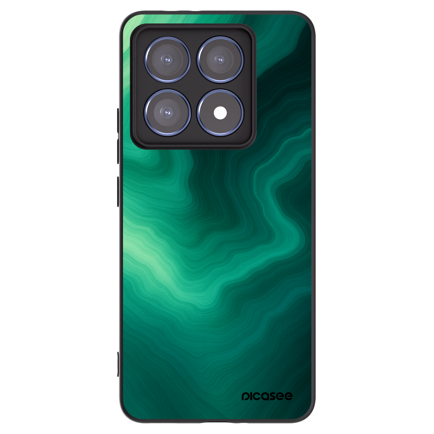Picasee Μαύρη θήκη σιλικόνης για Xiaomi 14T Pro - Malachite