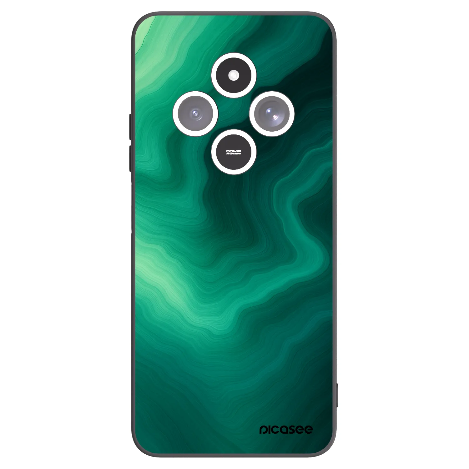 Picasee Μαύρη θήκη σιλικόνης για Xiaomi Redmi 14C - Malachite
