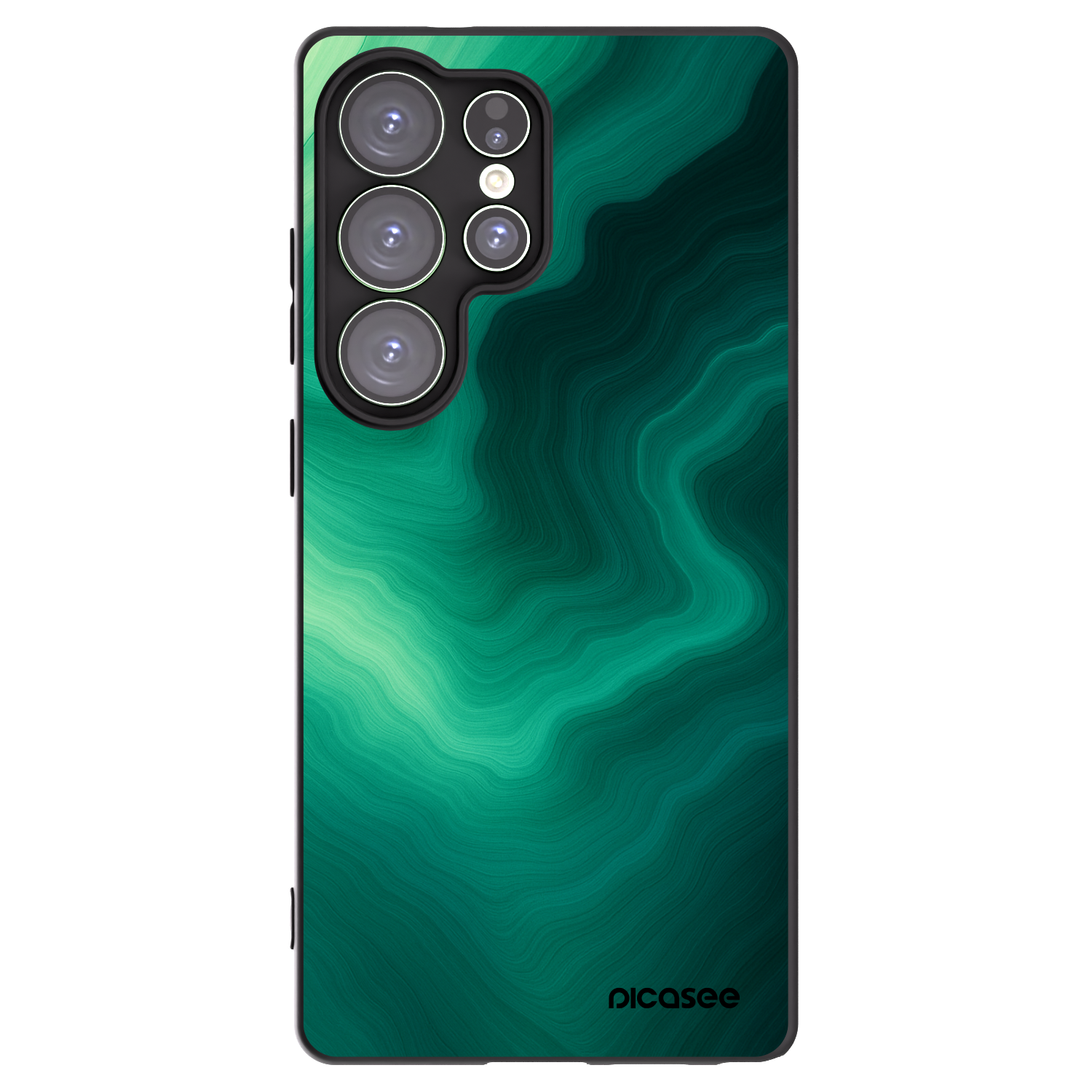 Picasee Μαύρη θήκη σιλικόνης για Samsung Galaxy S25 Ultra 5G - Malachite