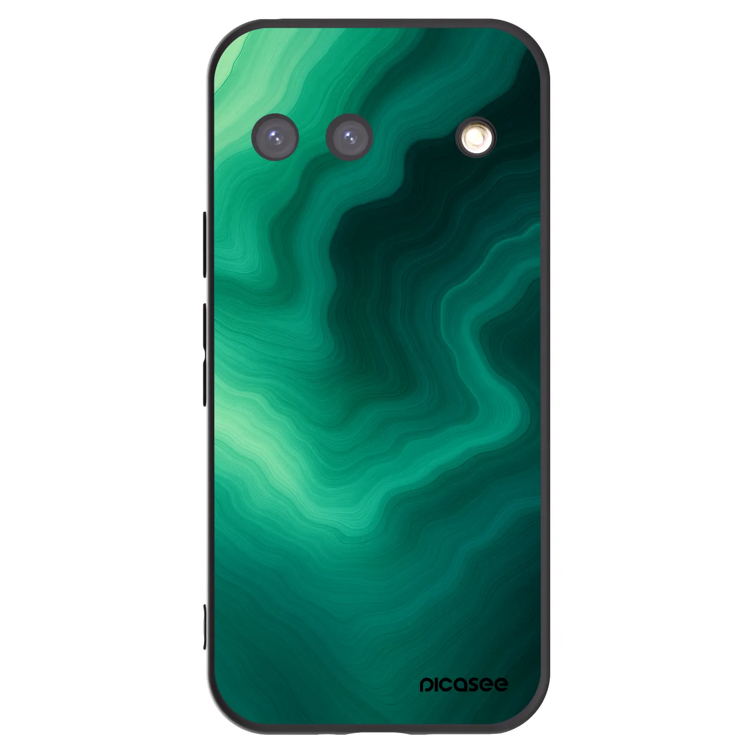 Picasee Μαύρη θήκη σιλικόνης για Google Pixel 9 - Malachite