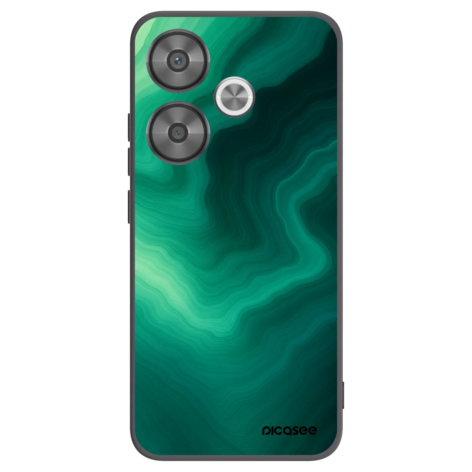 Picasee Μαύρη θήκη σιλικόνης για Xiaomi Poco F6 - Malachite