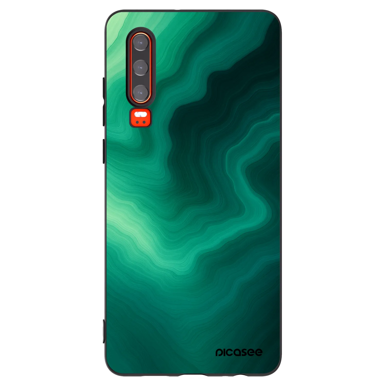 Picasee Μαύρη θήκη σιλικόνης για Huawei P30 - Malachite
