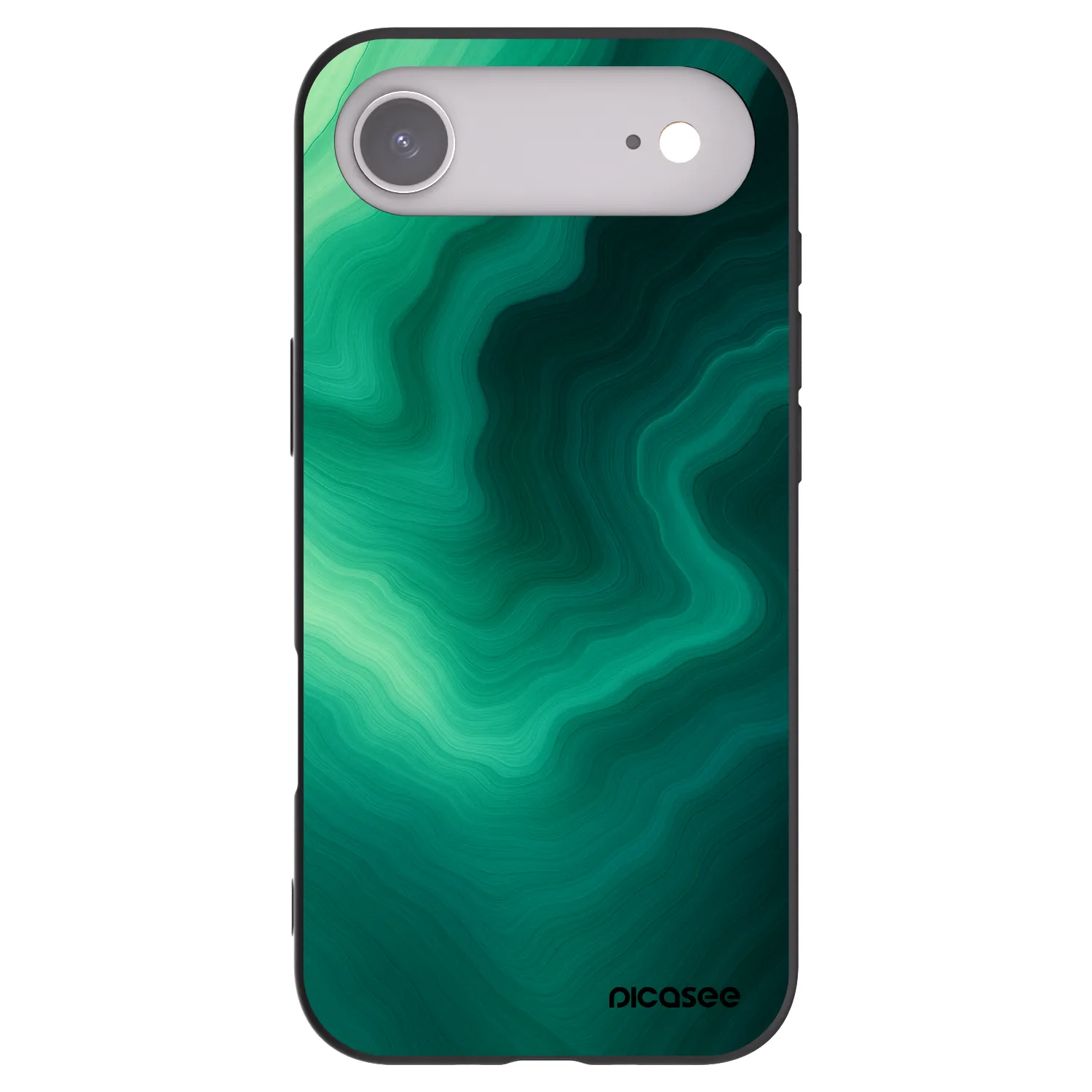 Picasee Μαύρη θήκη σιλικόνης για Apple iPhone Air - Malachite
