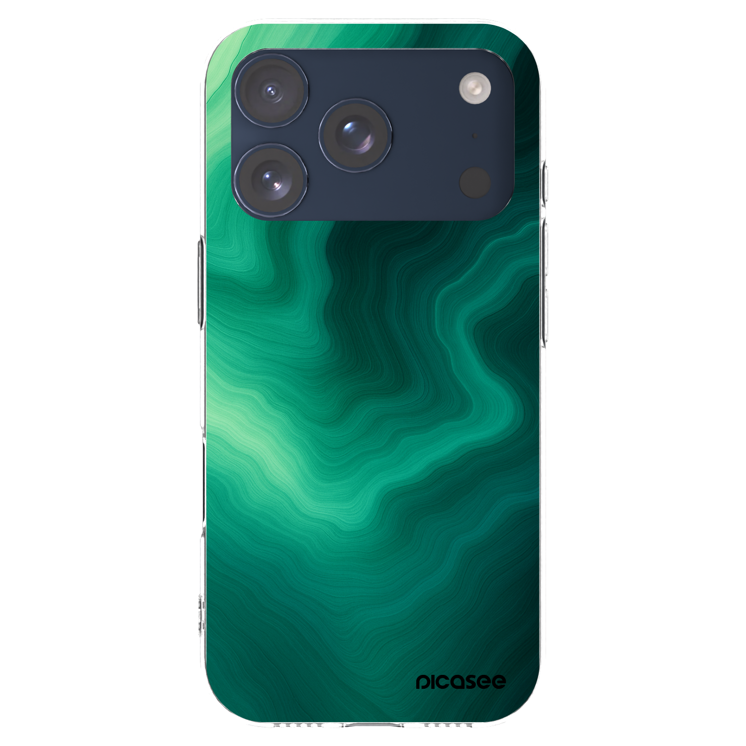 Picasee διαφανής θήκη σιλικόνης Apple iPhone 17 Pro - Malachite