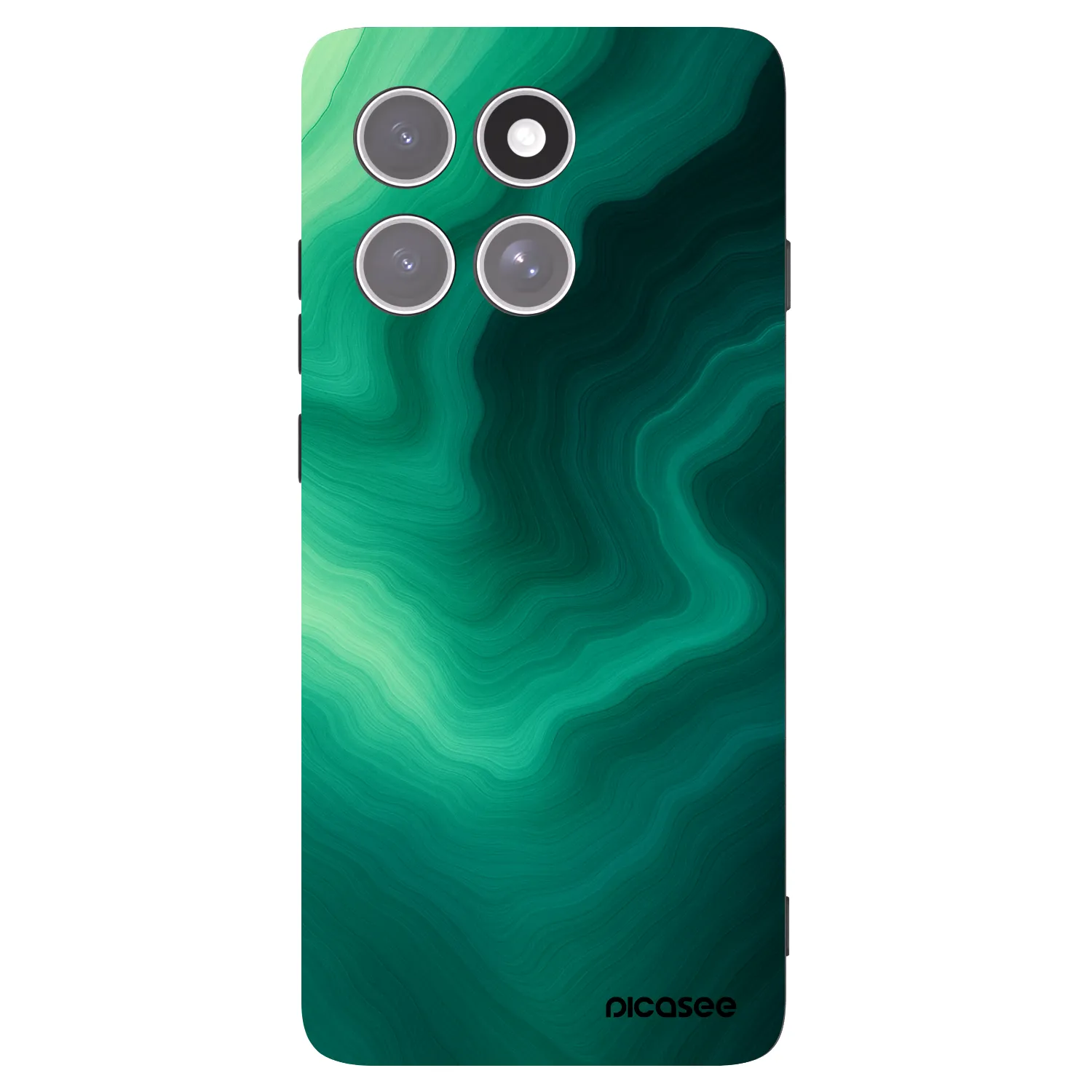 Picasee Μαύρη θήκη σιλικόνης για Motorola Edge 60 Pro - Malachite