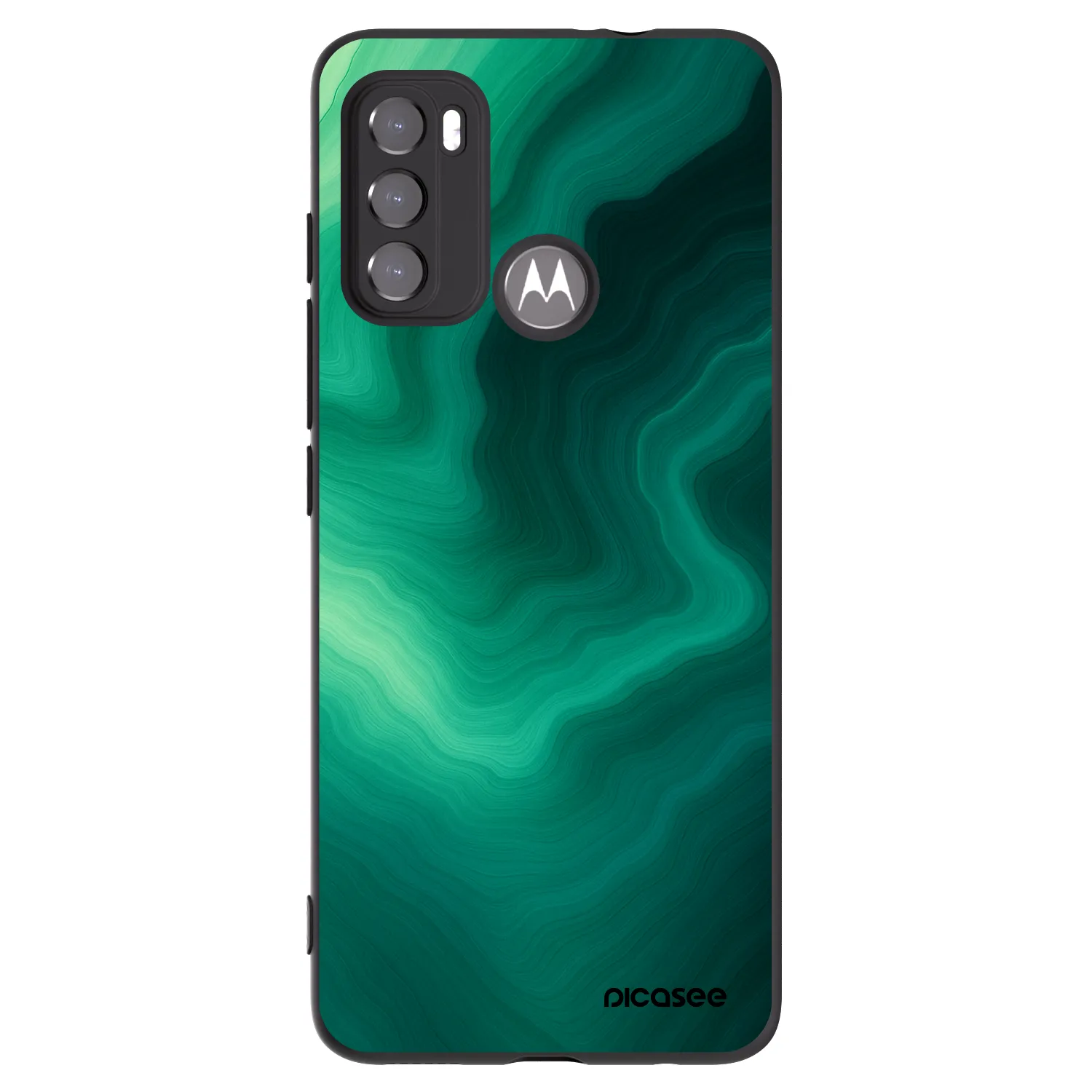 Picasee Μαύρη θήκη σιλικόνης για Motorola Edge 60 5G - Malachite