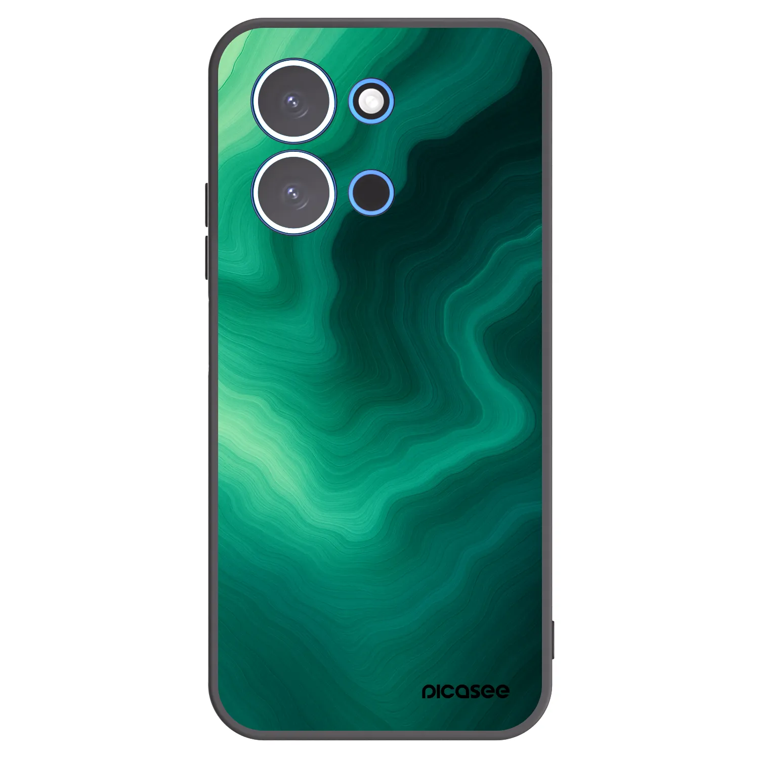 Picasee Μαύρη θήκη σιλικόνης για Xiaomi Redmi 15C 4G - Malachite