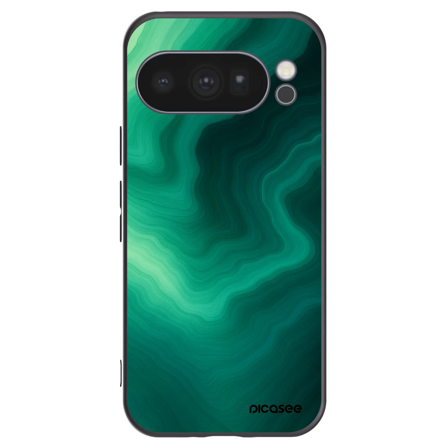 Picasee Μαύρη θήκη σιλικόνης για Google Pixel 10 Pro - Malachite