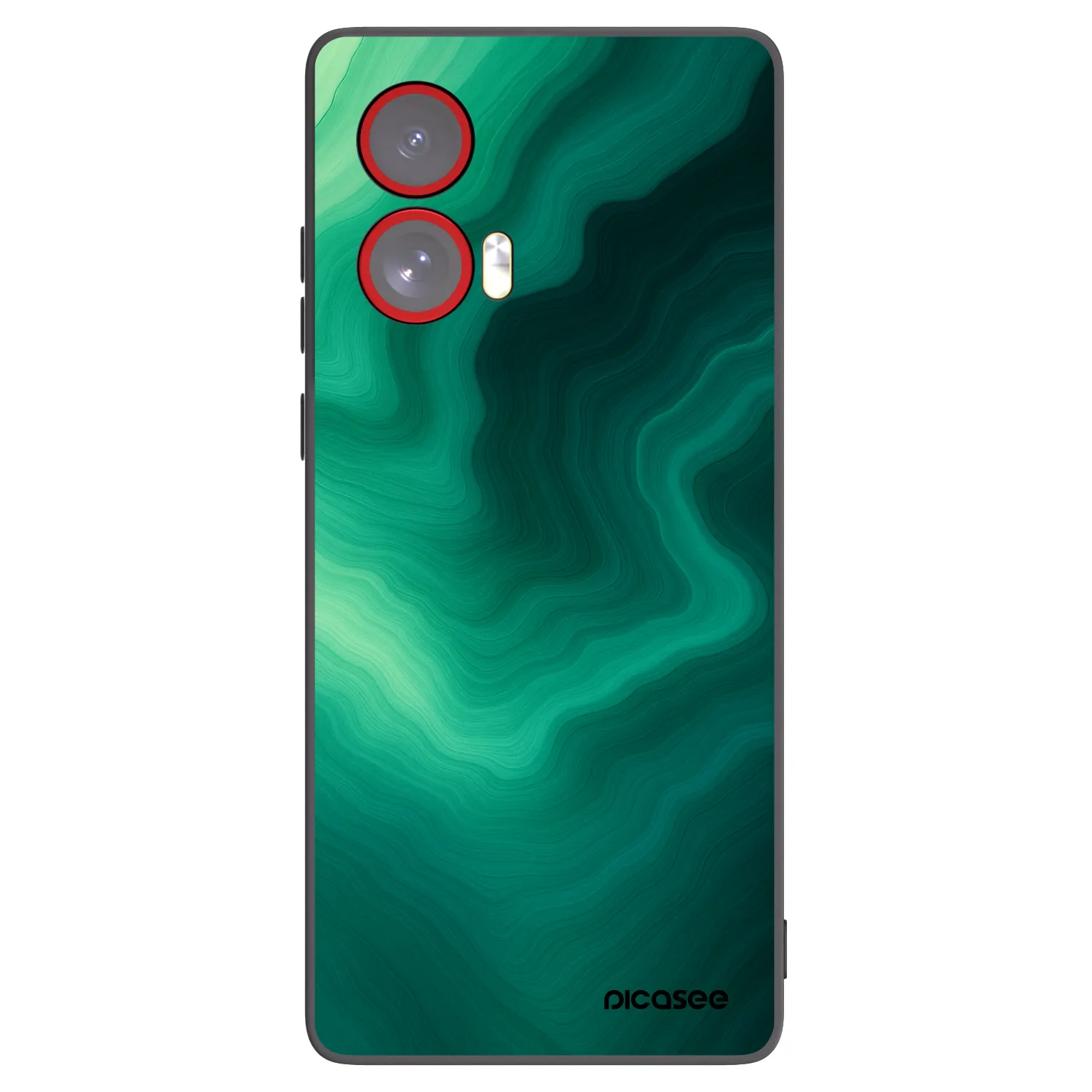 Picasee Μαύρη θήκη σιλικόνης για Motorola Edge 50 Fusion - Malachite