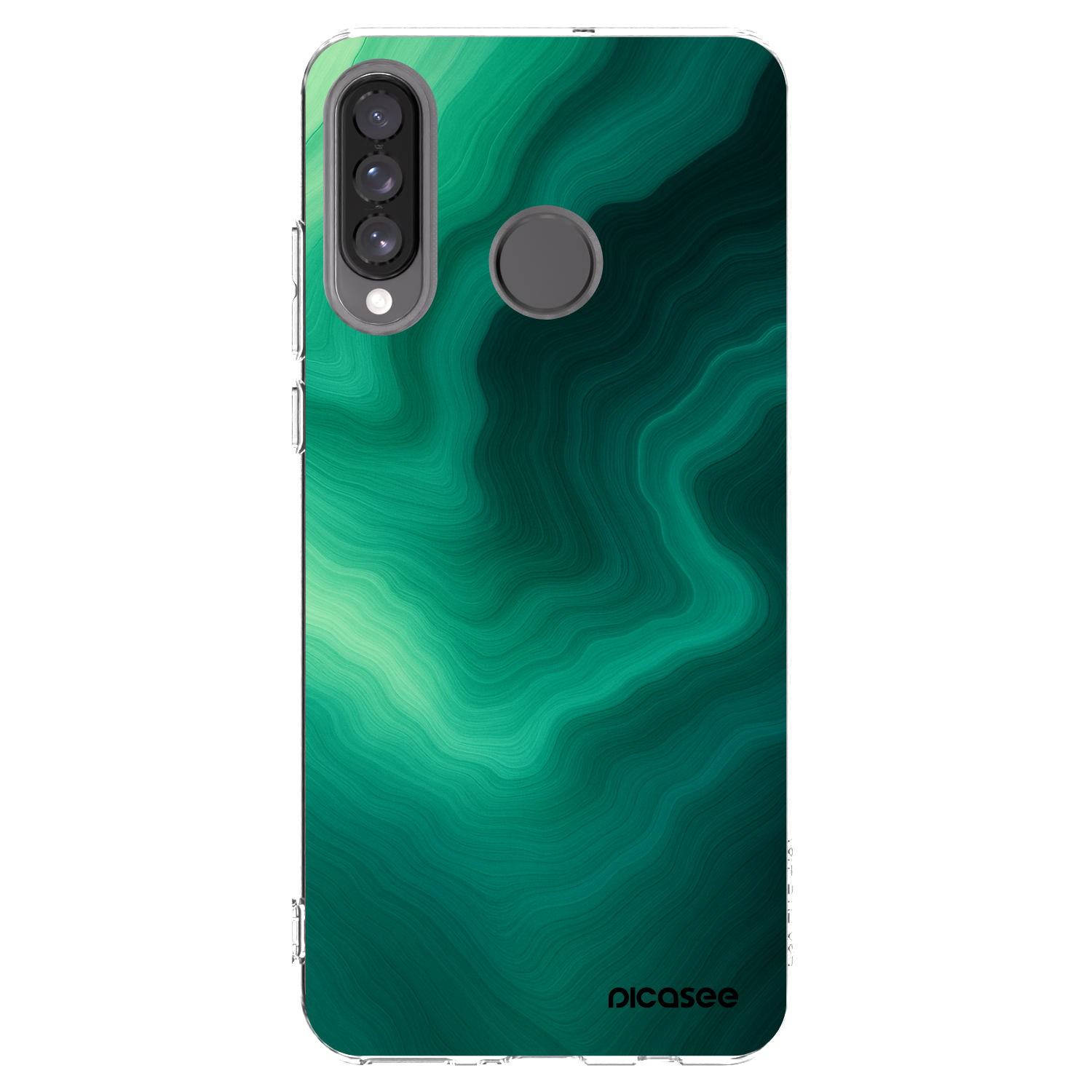 Picasee διαφανής θήκη σιλικόνης Huawei P30 Lite - Malachite