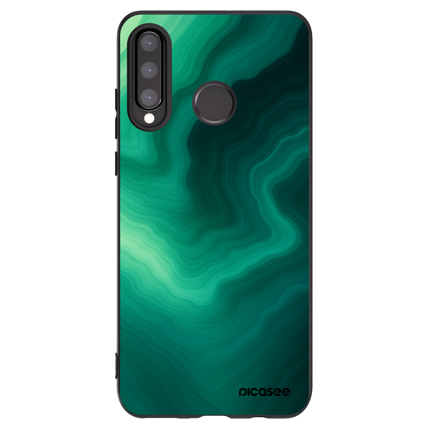Picasee Μαύρη θήκη σιλικόνης για Huawei P30 Lite - Malachite
