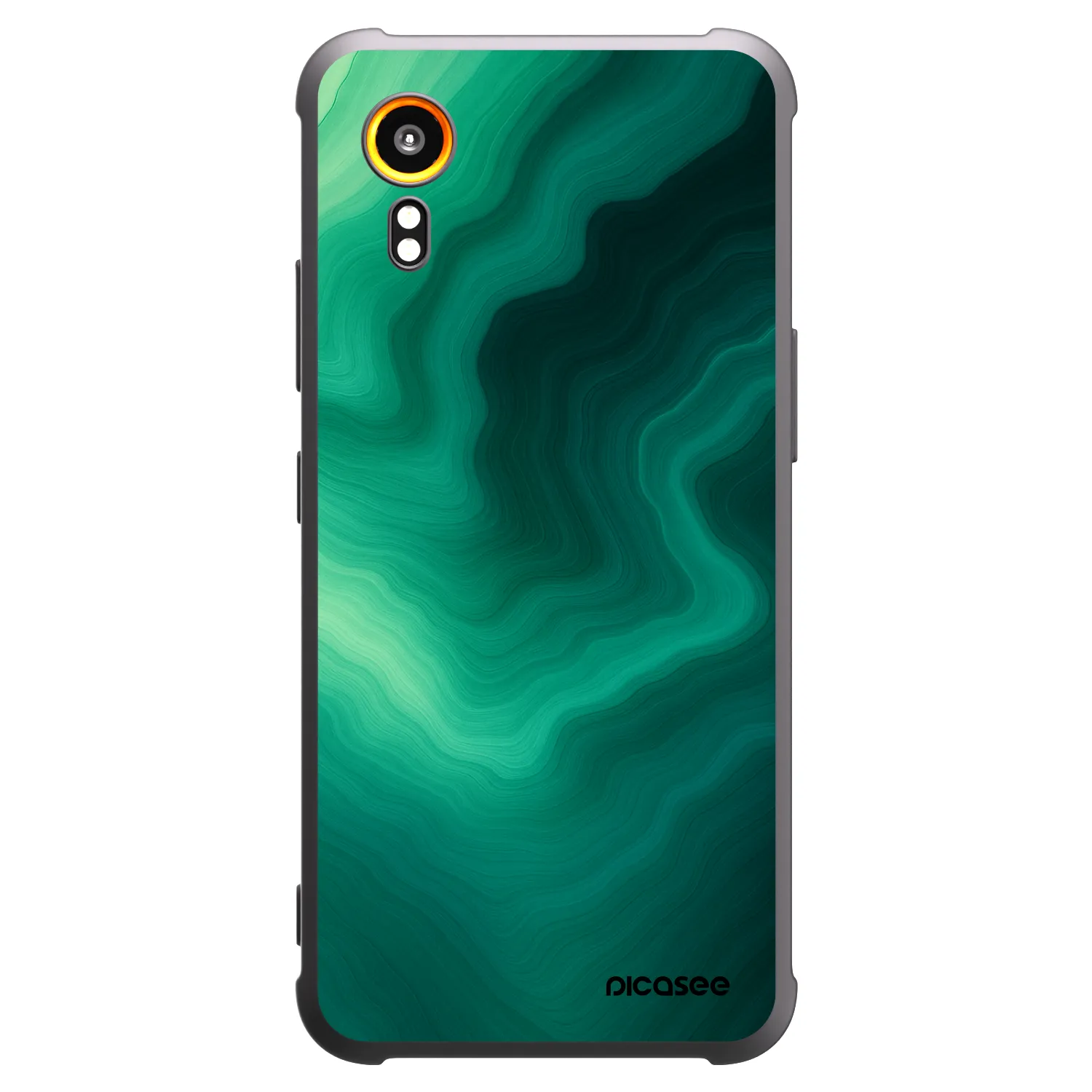 Picasee Μαύρη θήκη σιλικόνης για Samsung Galaxy Xcover 7 - Malachite